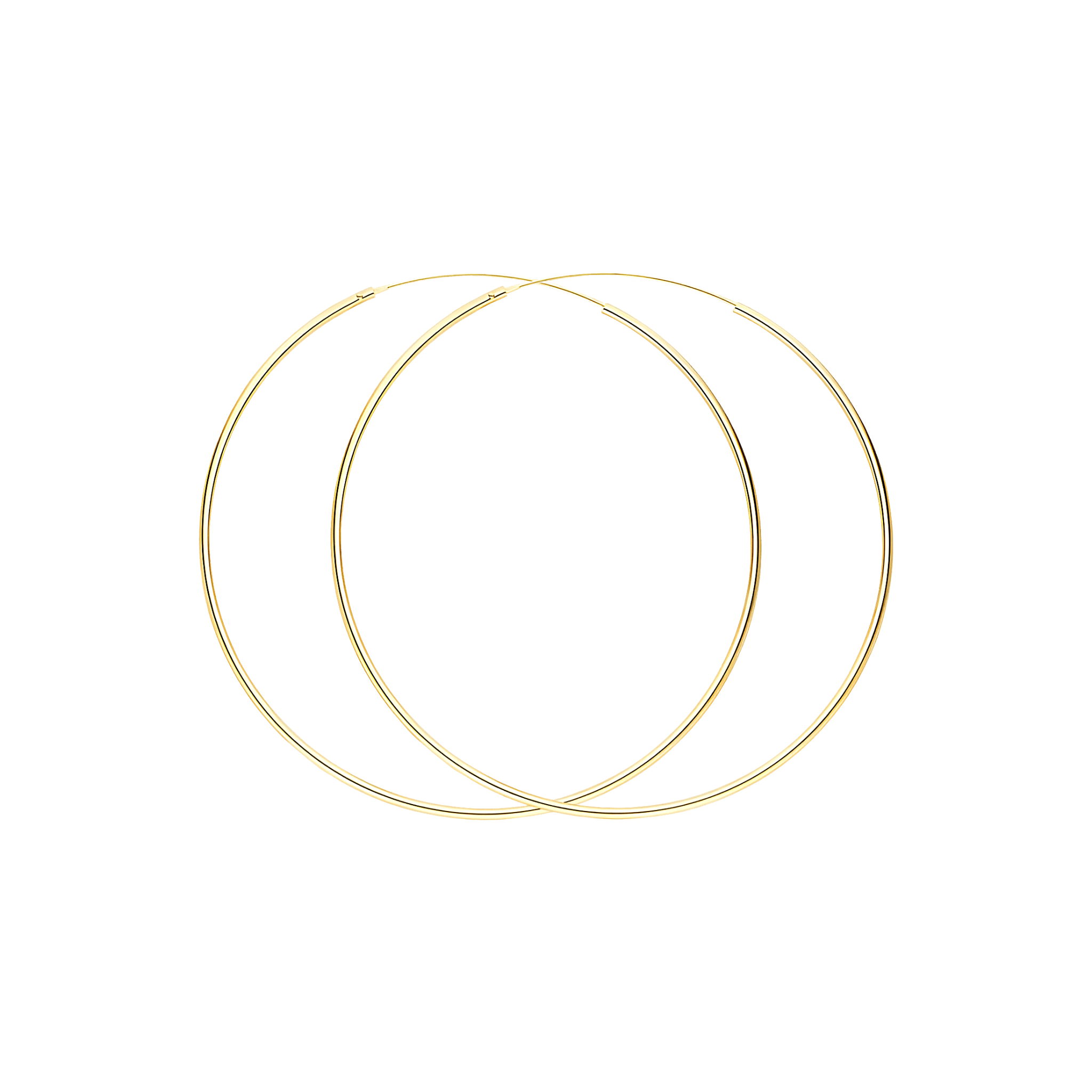 Leaf Creolen Pure, 55 mm, vergoldet