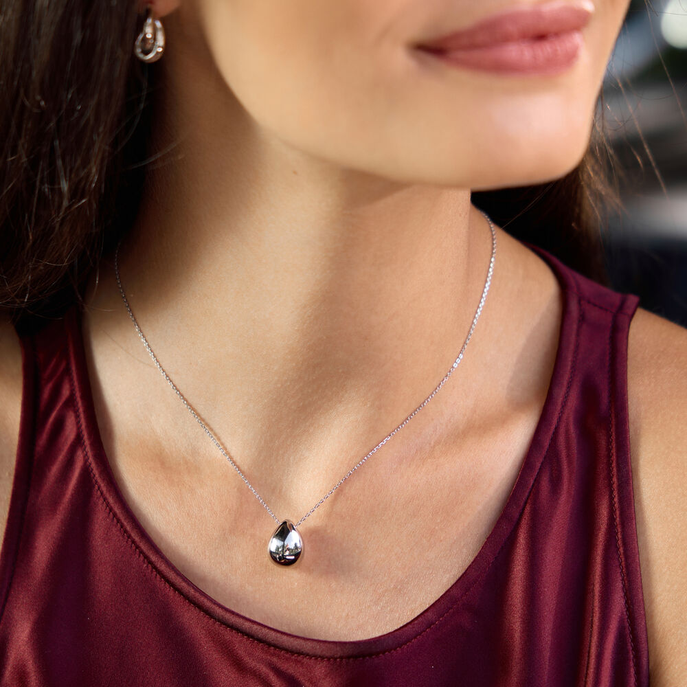 Leaf Kette One Drop, Silber