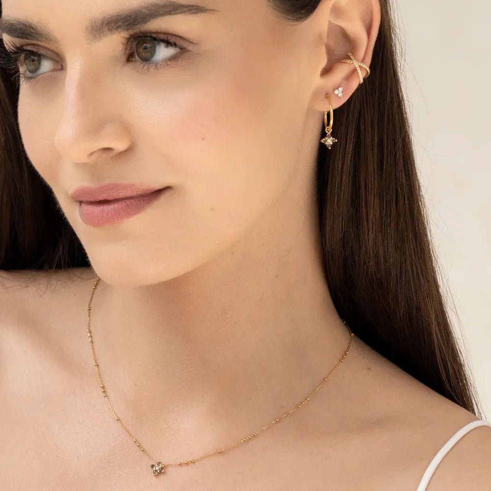 Leaf Kette Bloom, Rauchquarz/Mondstein, Silber