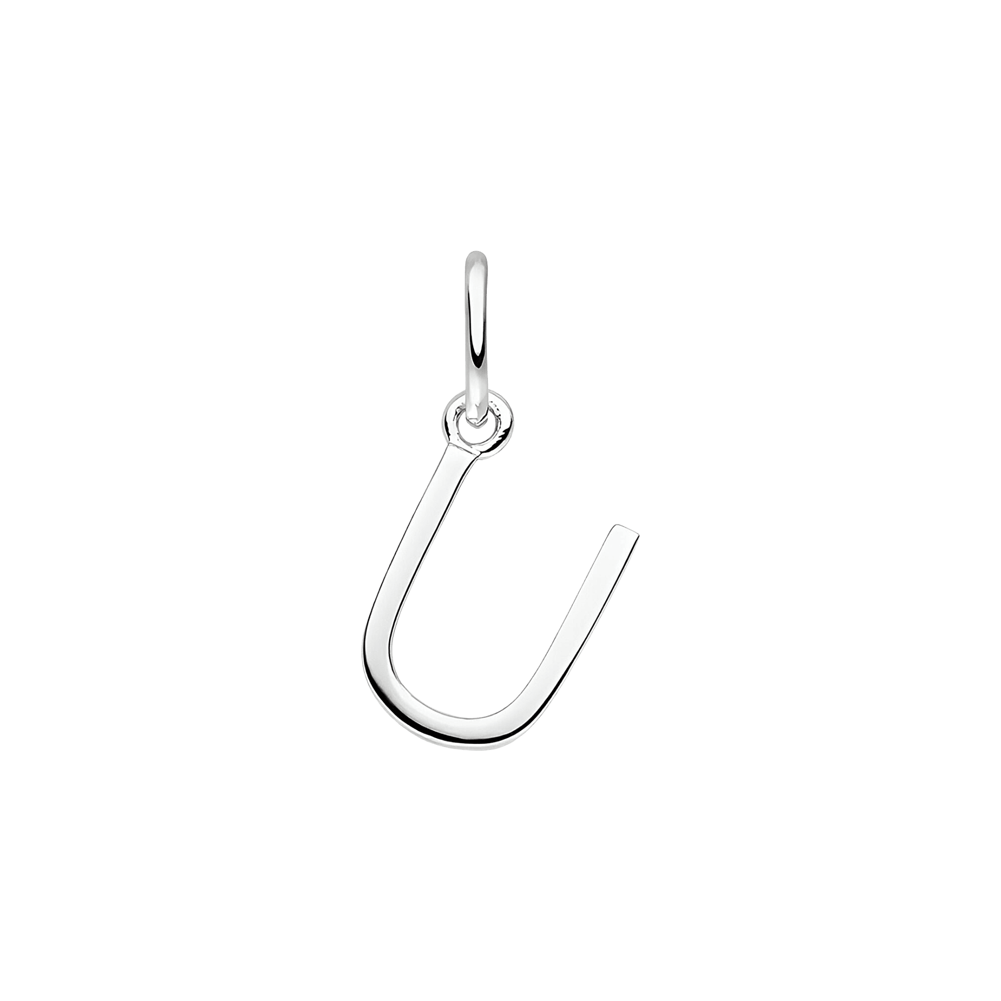 Leaf Kette Buchstabenanhänger, Silber