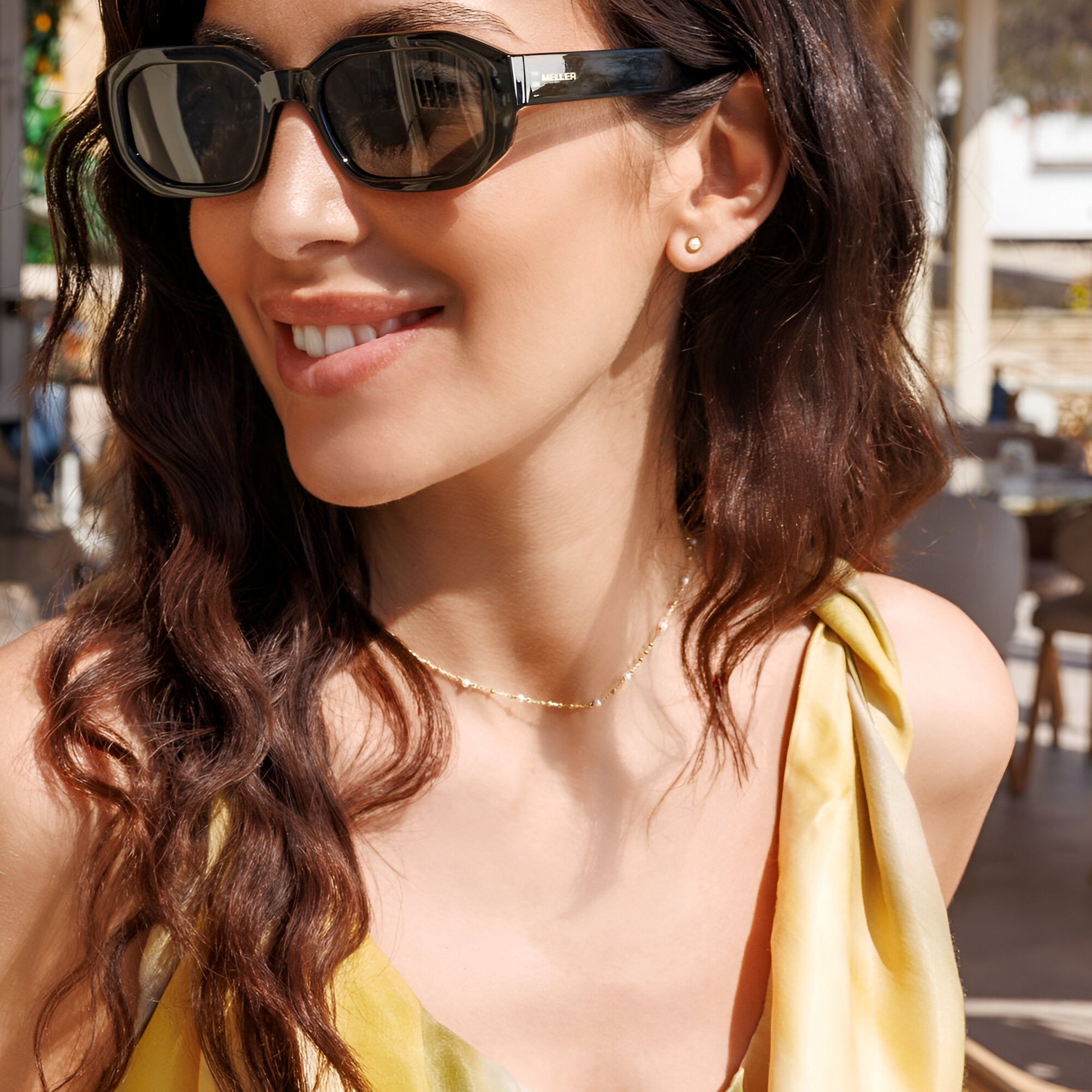 Leaf Kette Flying Pearls, vergoldet