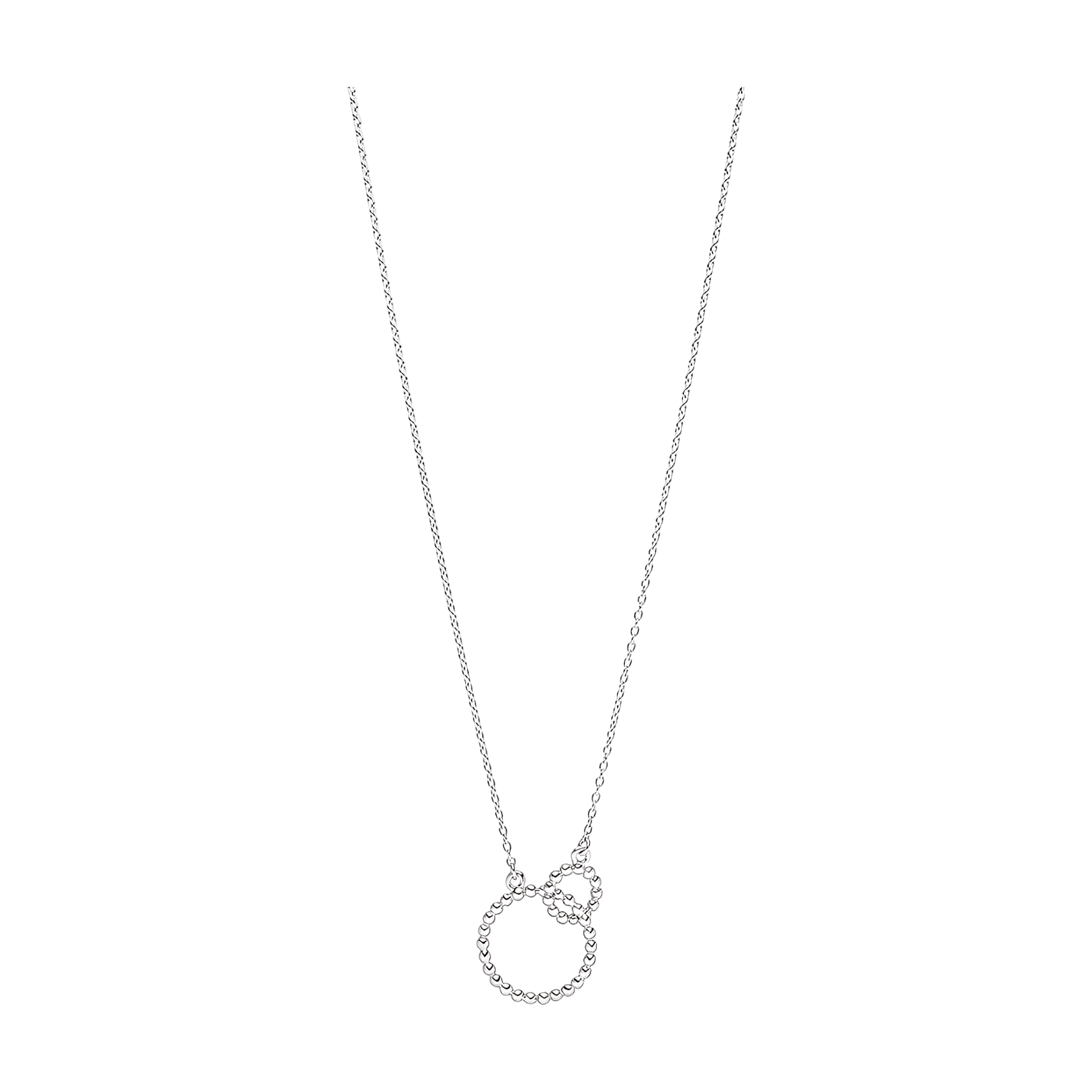 Leaf Kette Kugelring Double, Silber