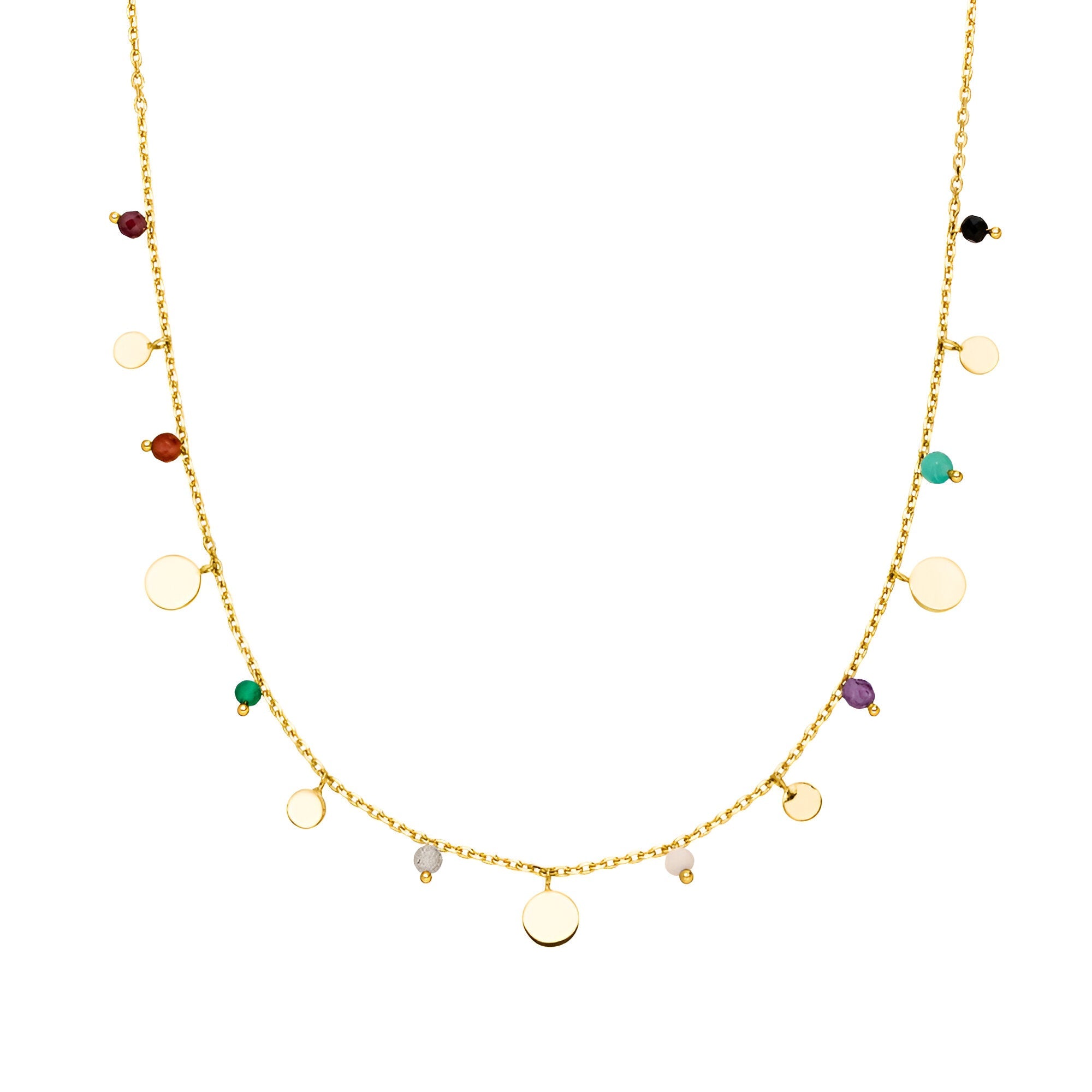 Leaf Kette Platelet Mix, vergoldet