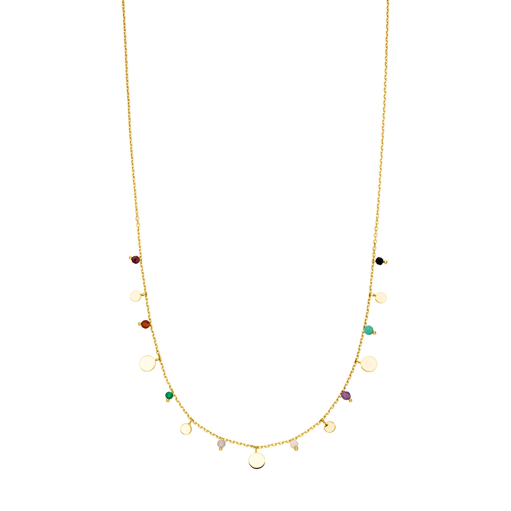 Leaf Kette Platelet Mix, vergoldet