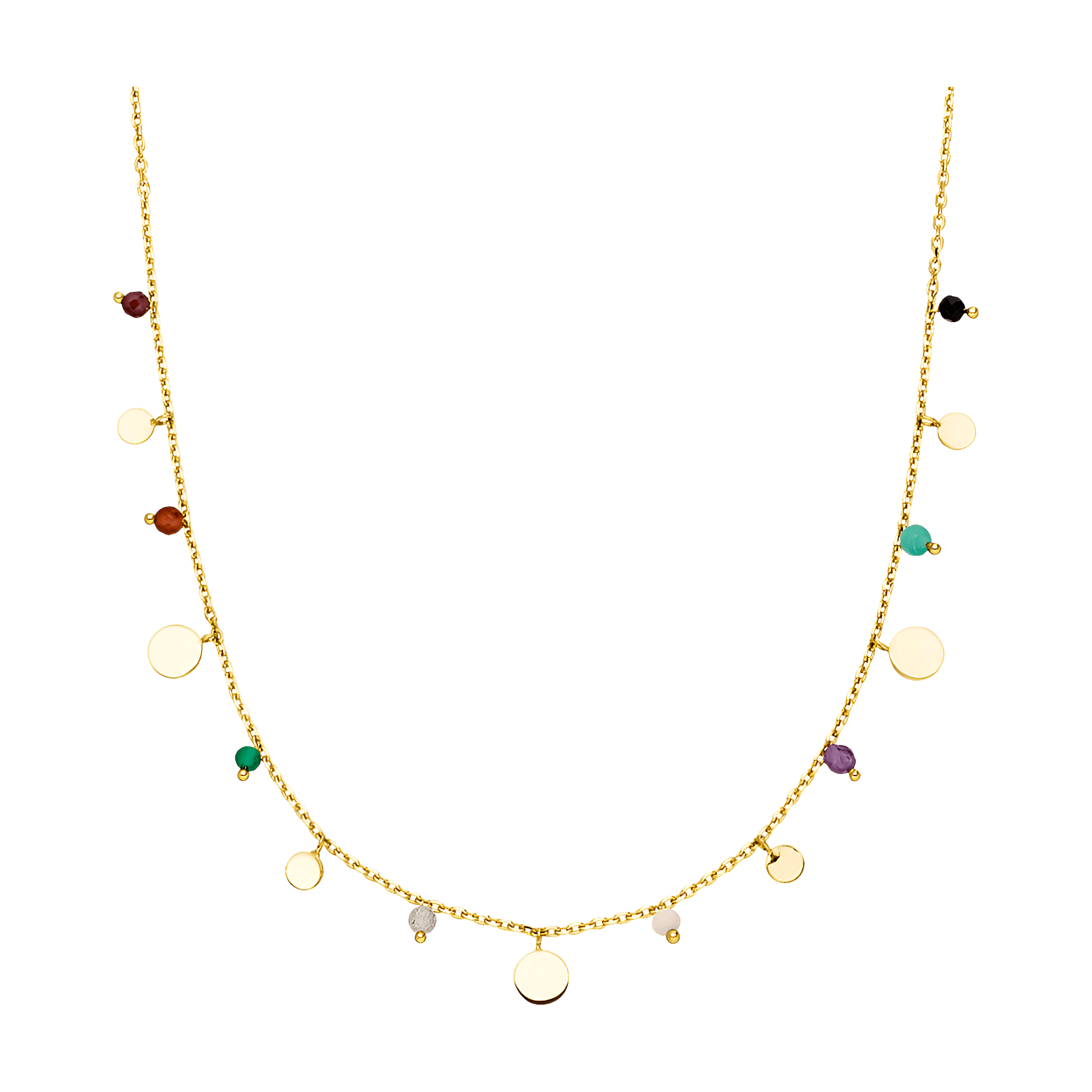 Leaf Kette Platelet Mix, vergoldet