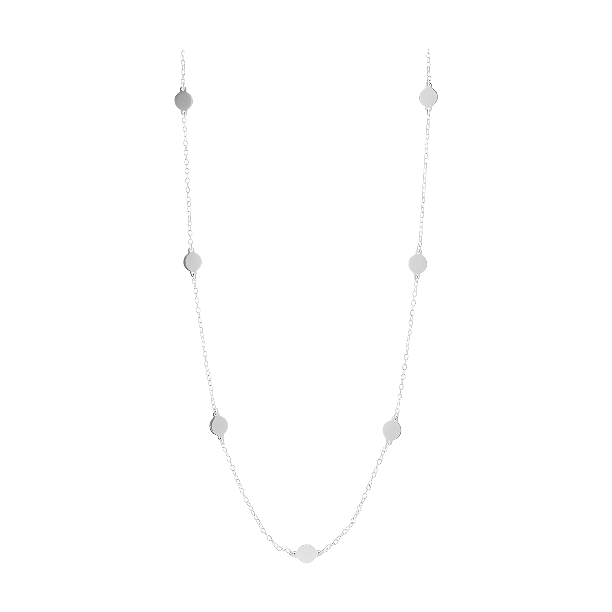 Leaf Kette Plättchen, kurz, Silber