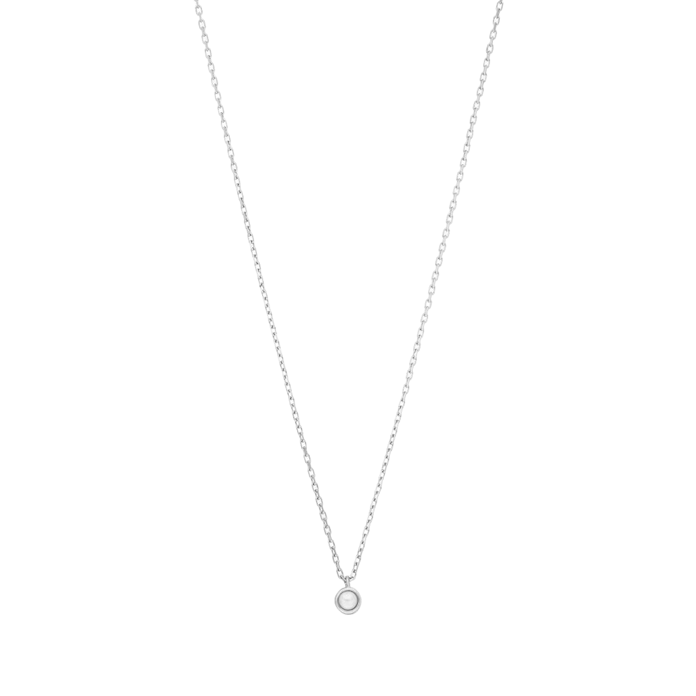 Leaf Kette Pure, Perle, Silber