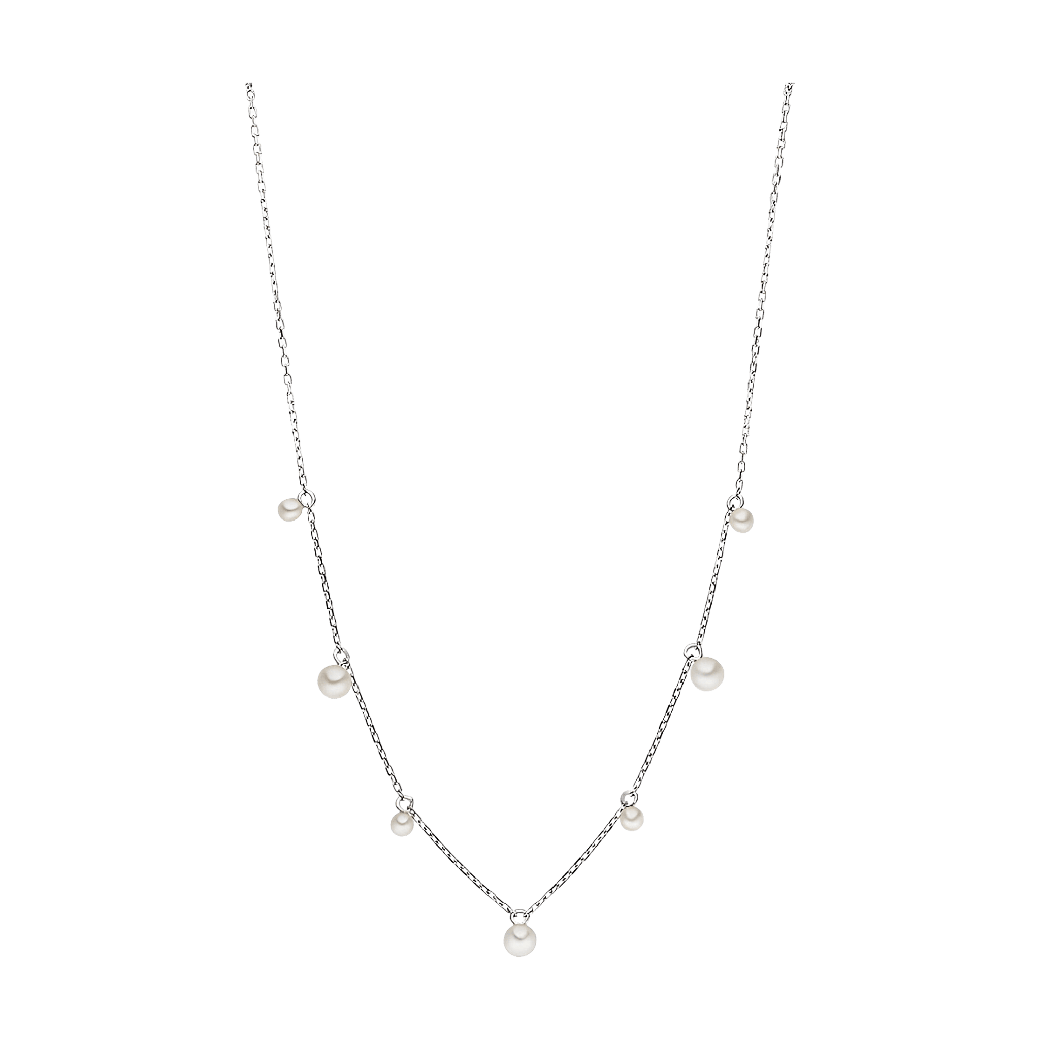 Leaf Kette Rain Drop, Silber