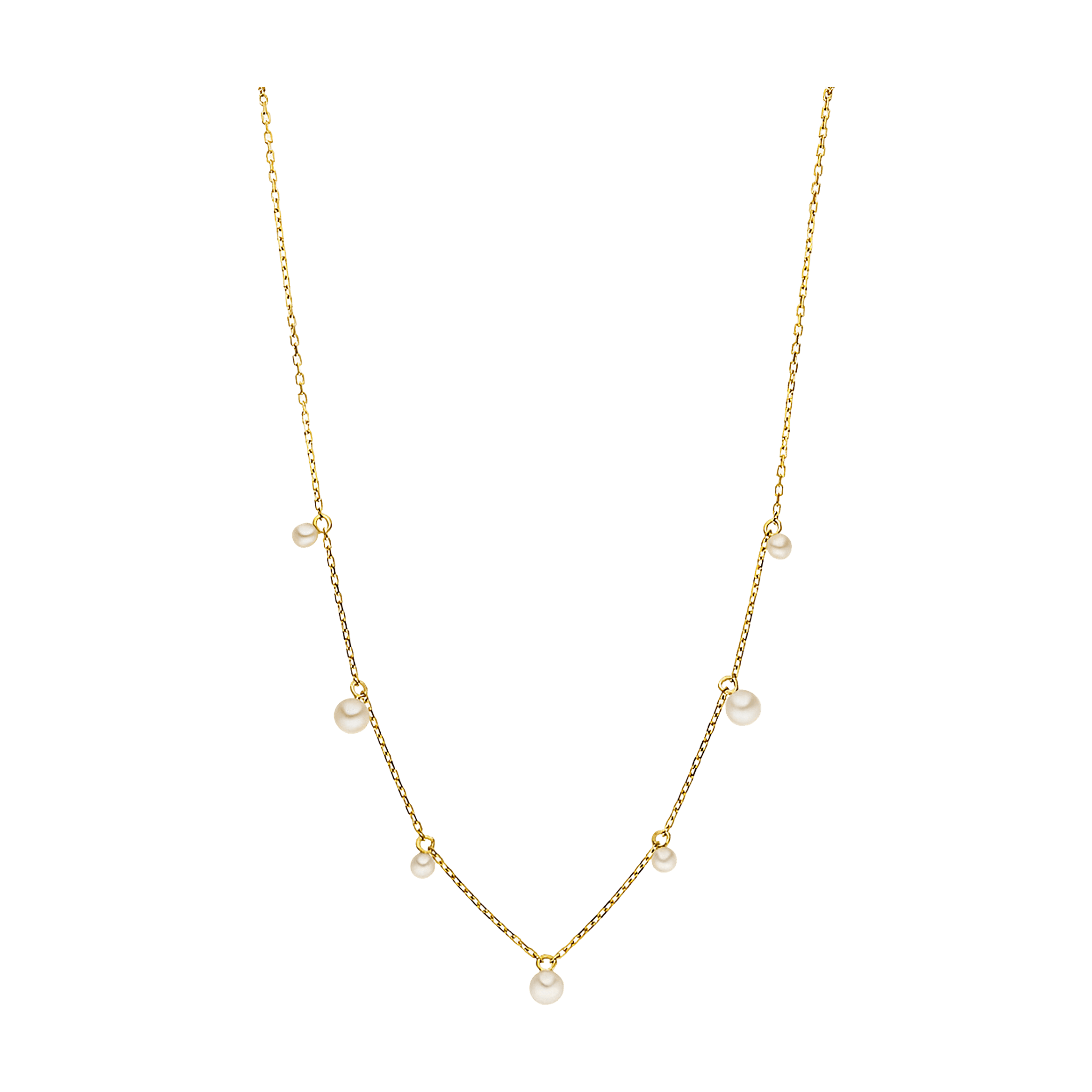 Leaf Kette Rain Drop, vergoldet