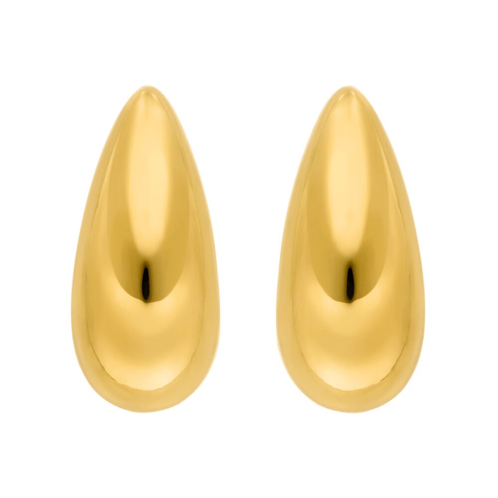 Leaf Ohrstecker Big Drop, vergoldet