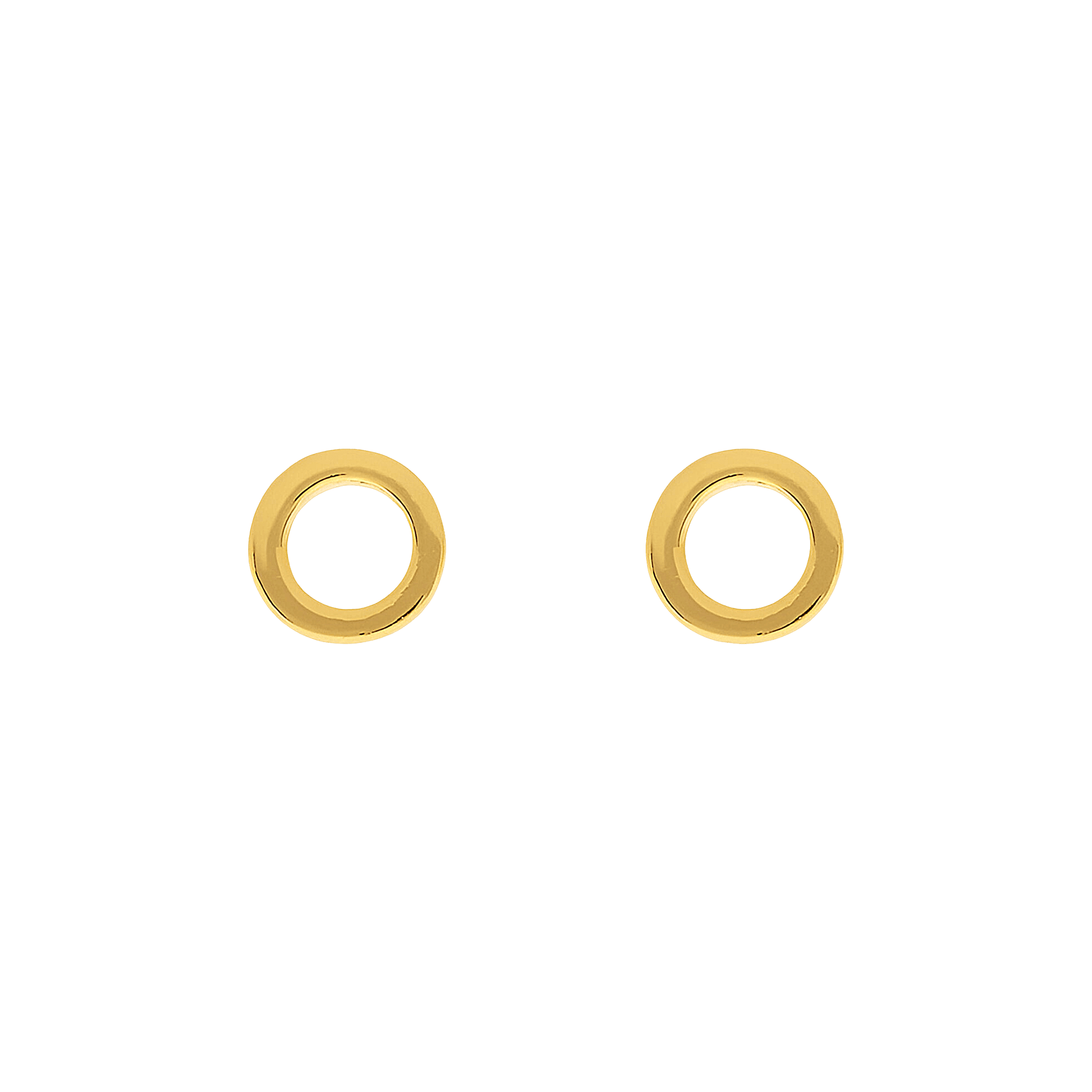 Leaf Ohrstecker MINI Circle, vergoldet