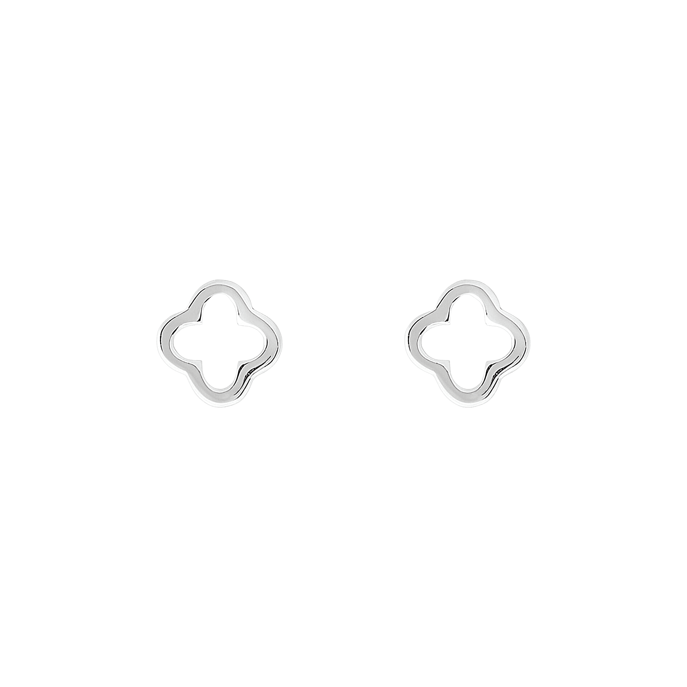 Leaf Ohrstecker MINI Clover, Silber