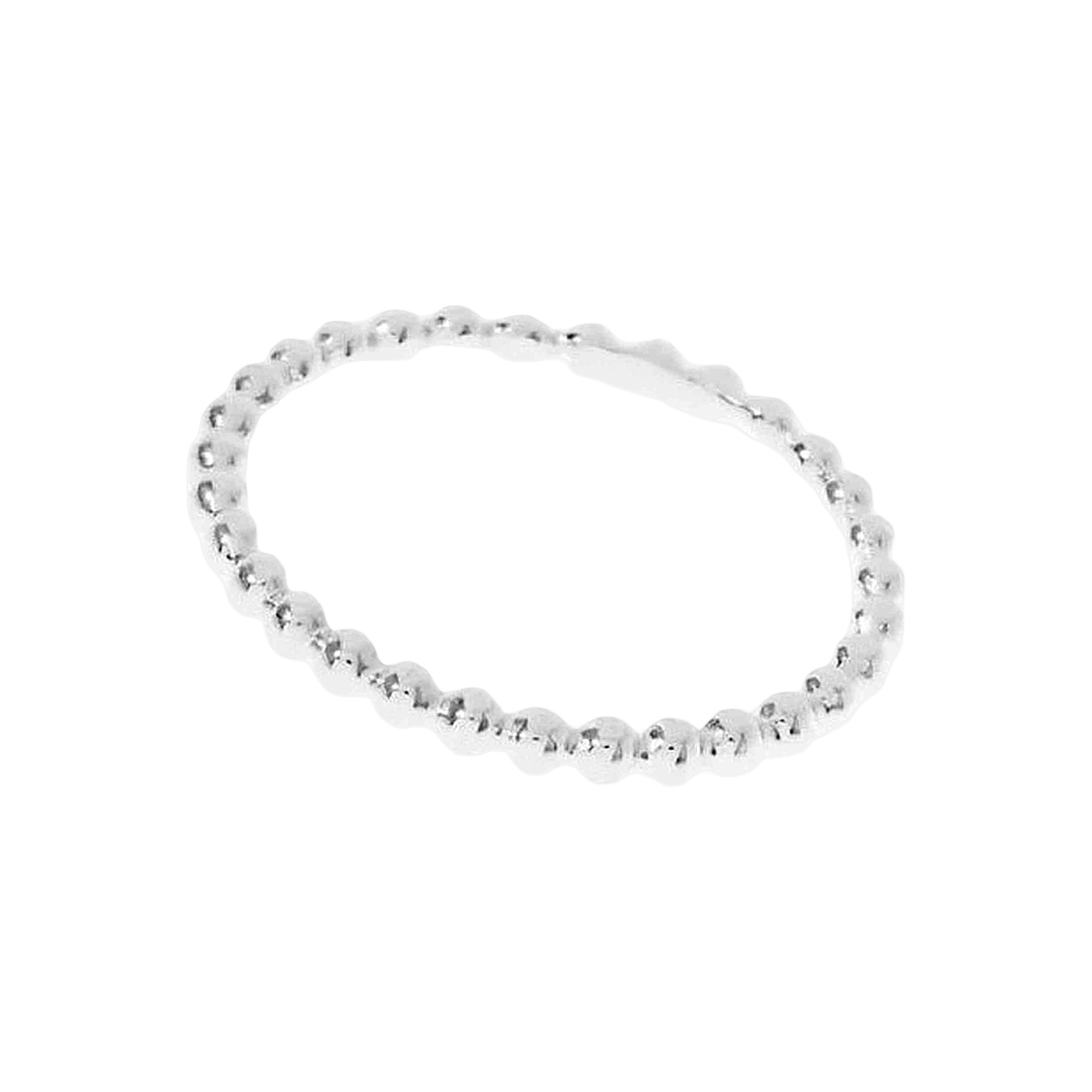 Leaf Ring Ball, dünn, Silber