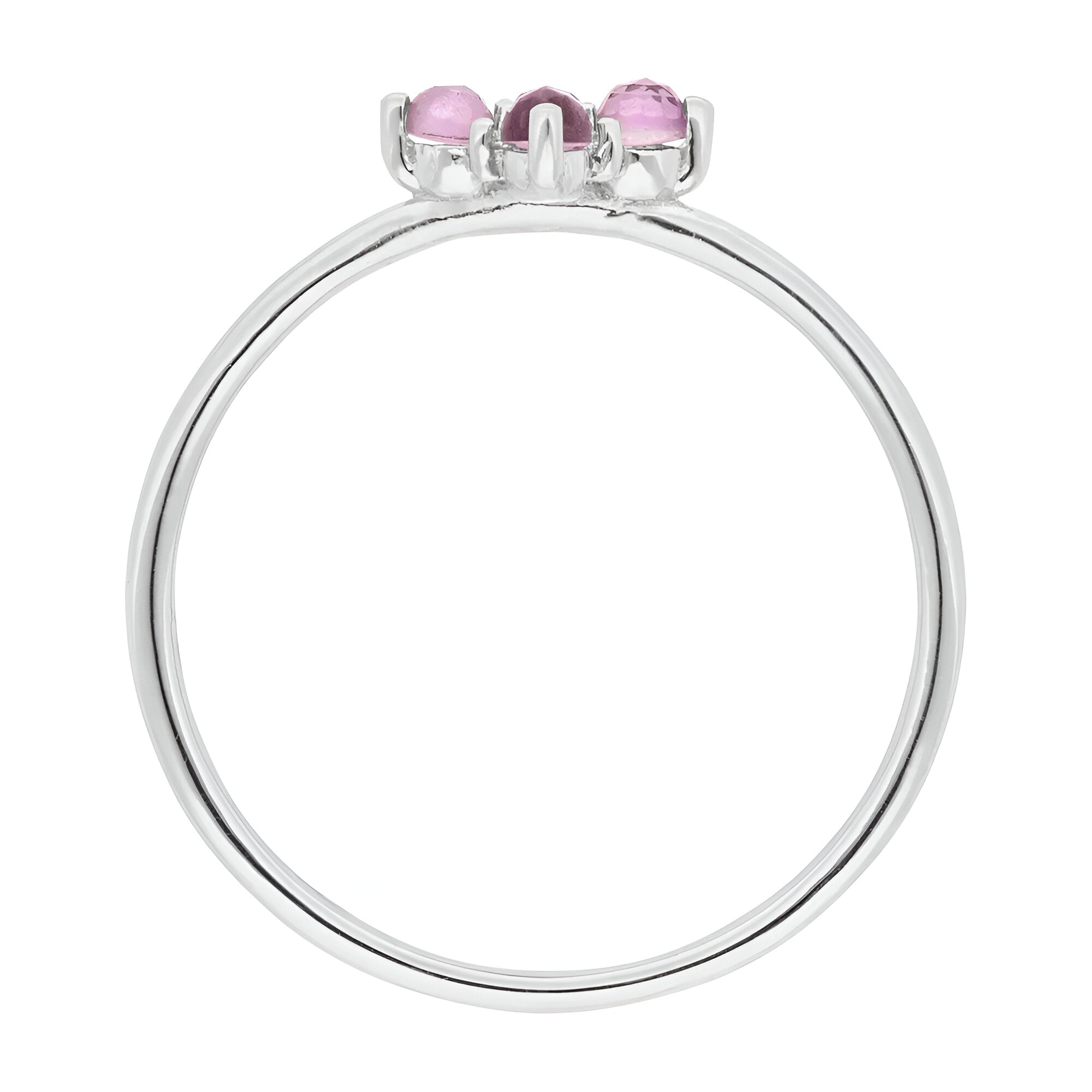 Leaf Ring Bloom, Amethyst/Rhodolith, Silber