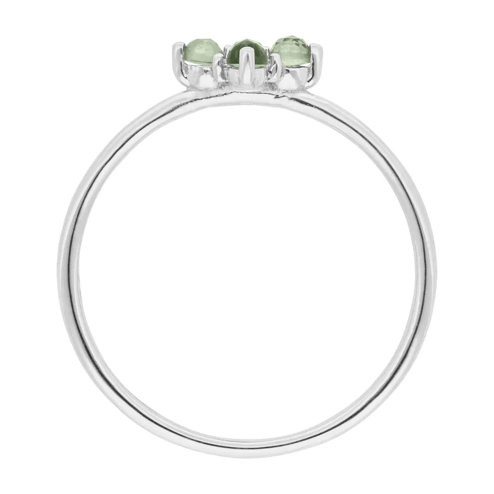 Leaf Ring Bloom, Labradorit/Aventurin, Silber