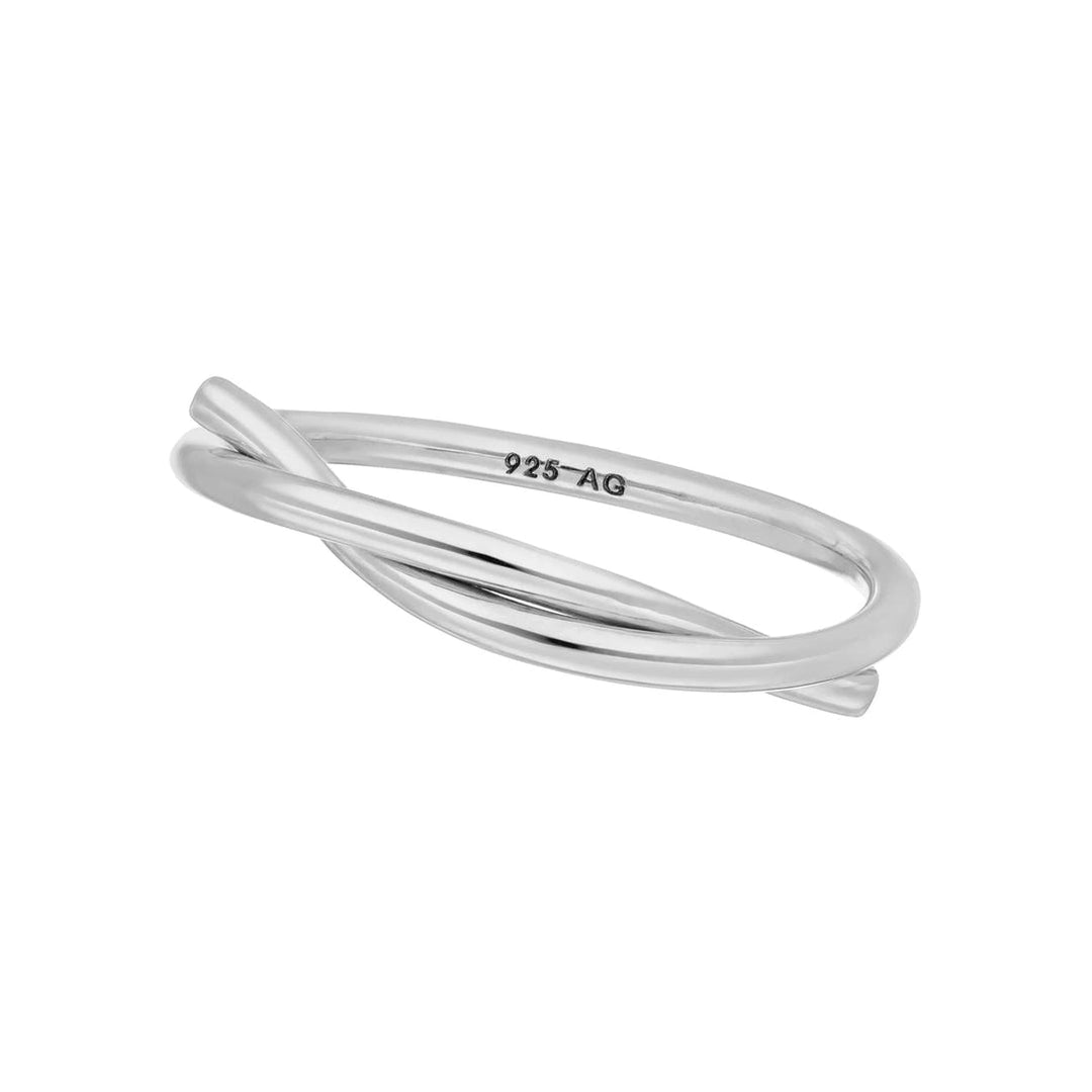 Leaf Ring Tube, Silber