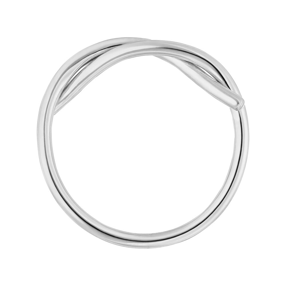 Leaf Ring Tube, Silber