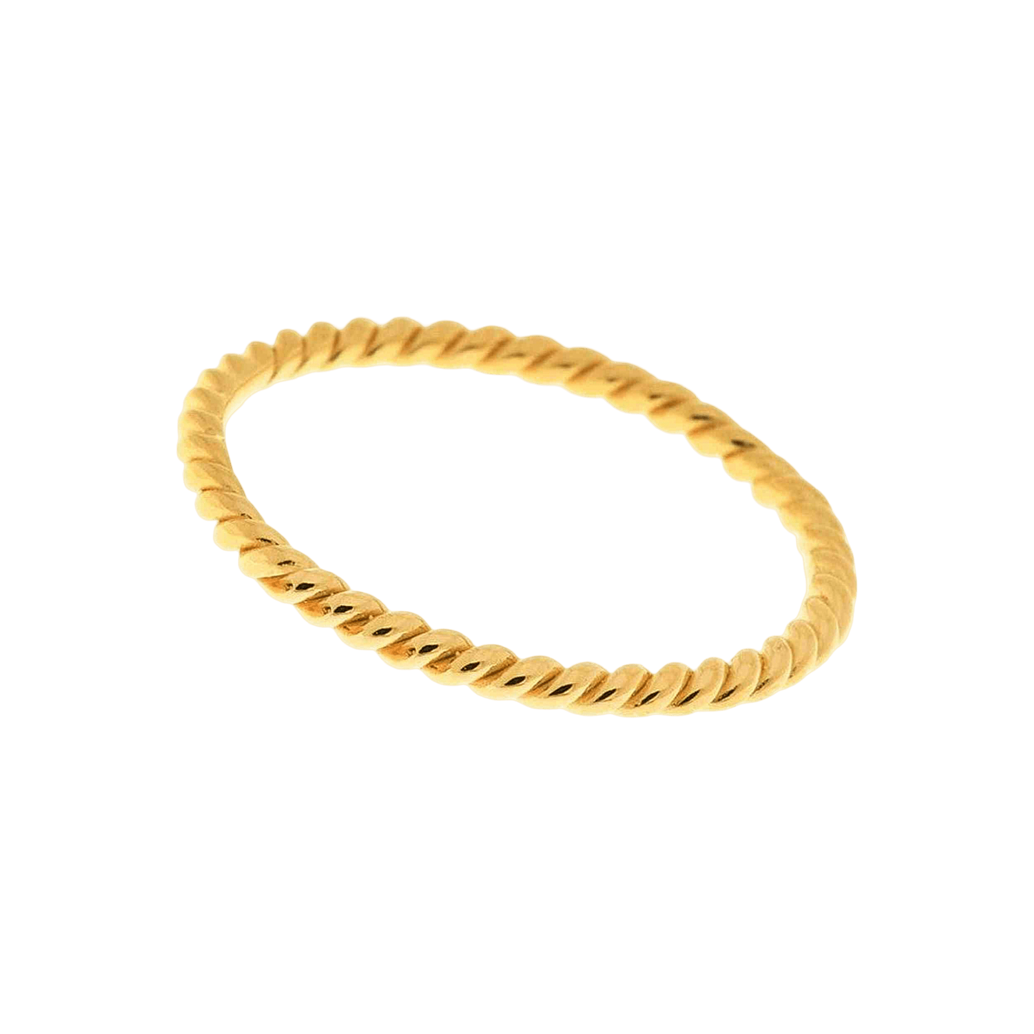 Leaf Ring Twist, vergoldet