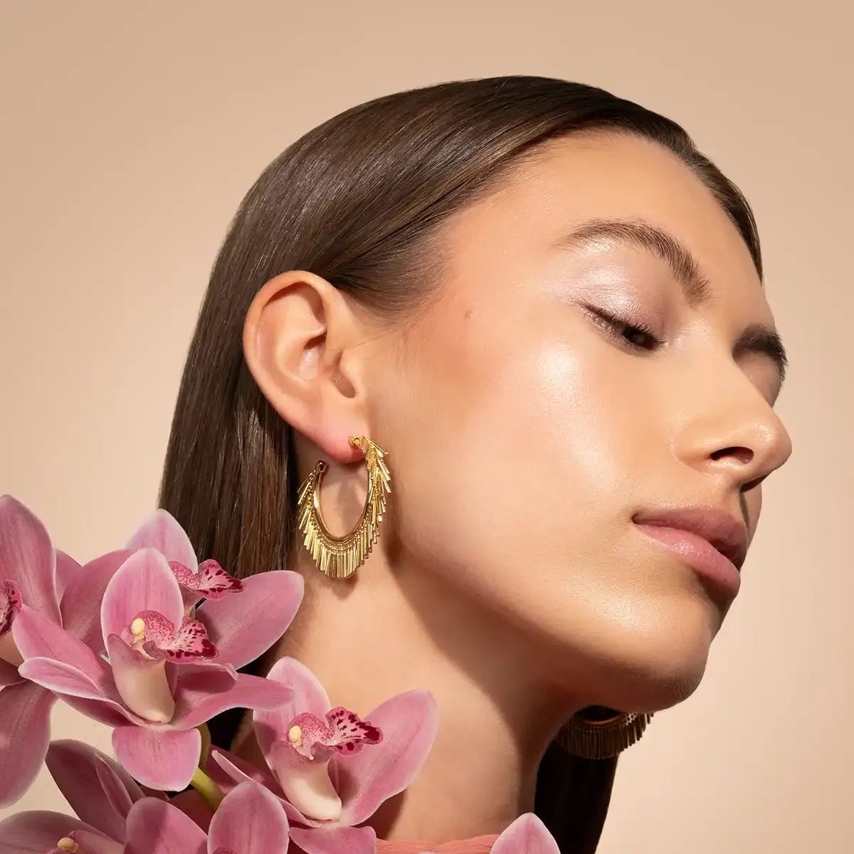 LOTT.gioielli Creoen Vibes round, vergoldet