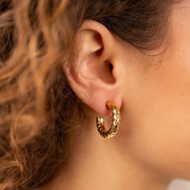 LOTT.gioielli Creolen Kobra, M, vergoldet