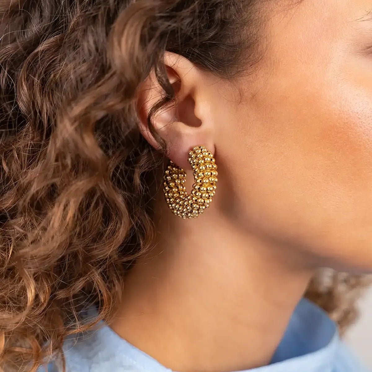 LOTT.gioielli Creolen Mara Round, S, vergoldet