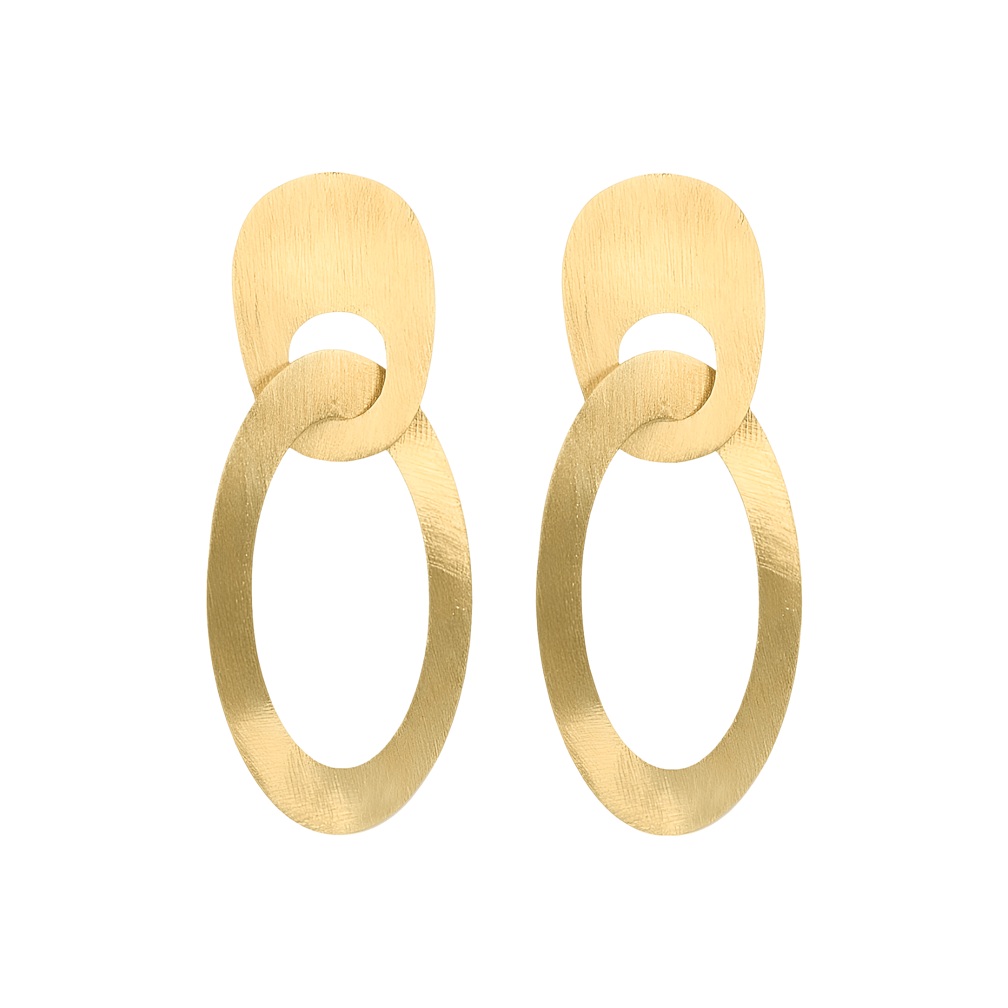 LOTT.gioielli Ohrringe asymmetrisch, oval, L, vergoldet