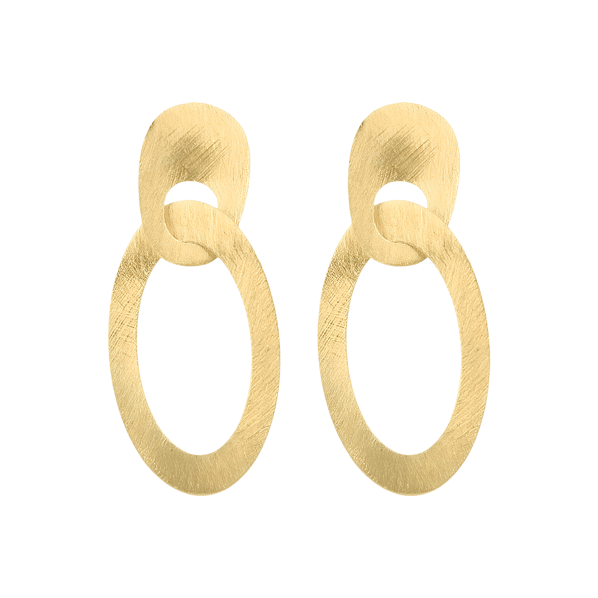 LOTT.gioielli Ohrringe asymmetrisch, oval, M, vergoldet