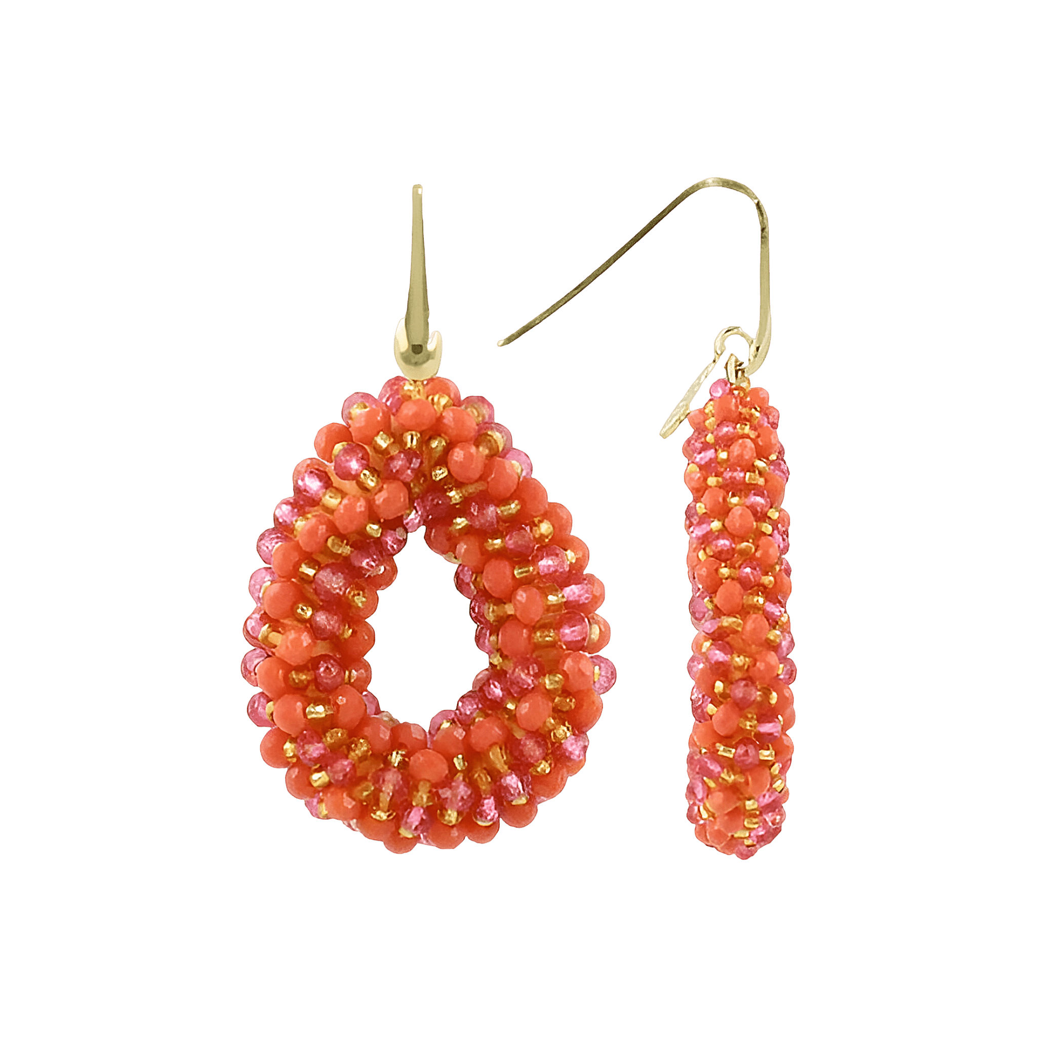 LOTT.gioielli Ohrringe Berry Drop, apricot mix, S, vergoldet