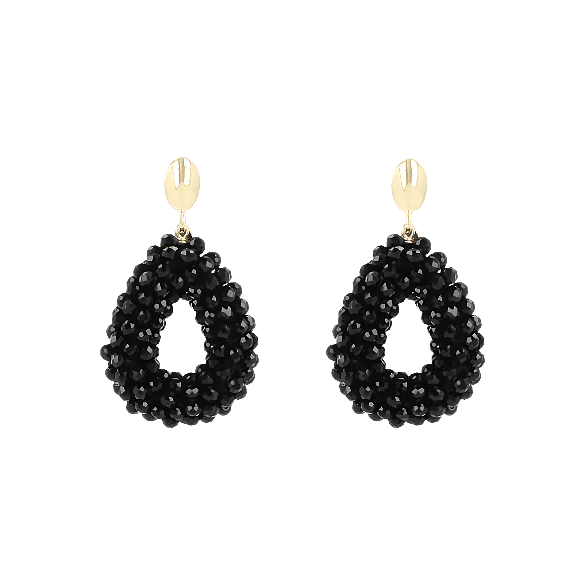 LOTT.gioielli Ohrringe Berry Drop, black, S, Stecker, vergoldet