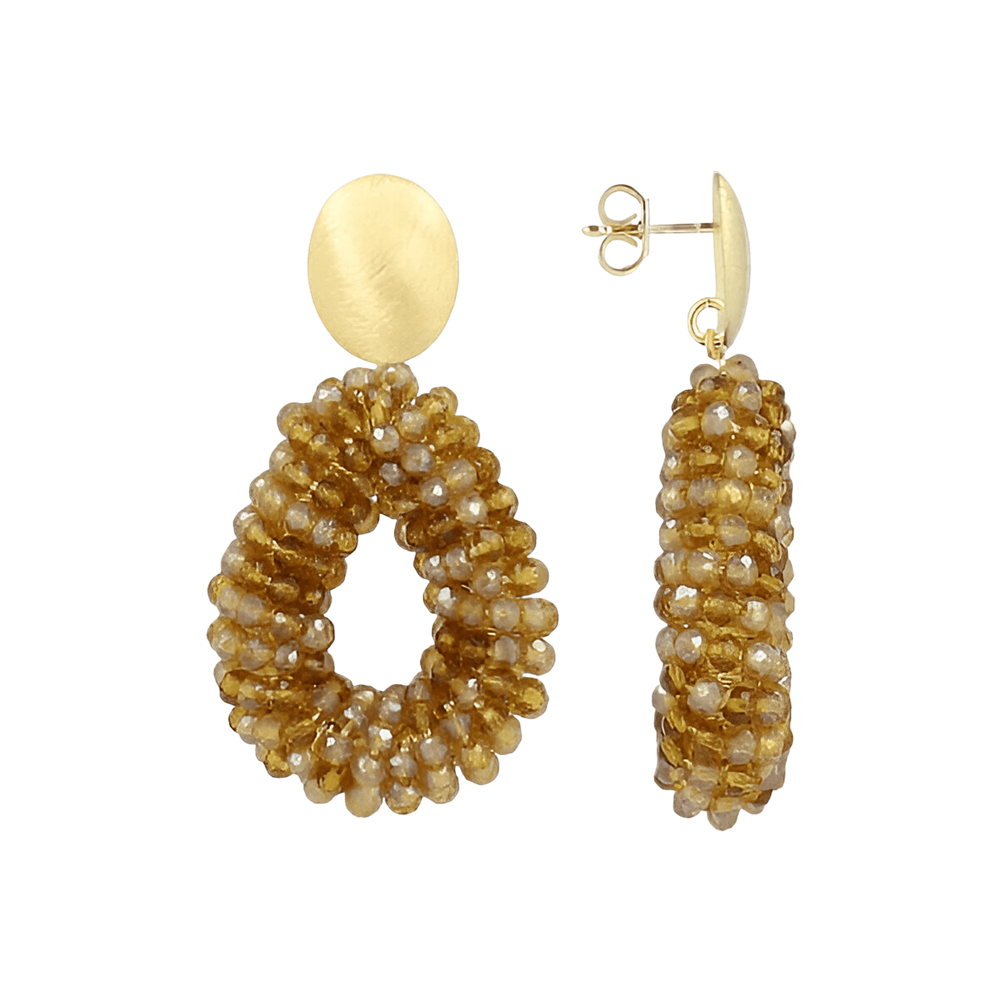 LOTT.gioielli Ohrringe Berry Drop, camel, S, vergoldet