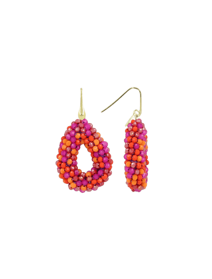 LOTT.gioielli Ohrringe Berry Drop, Fuchsia/Purple Mix, S, vergoldet