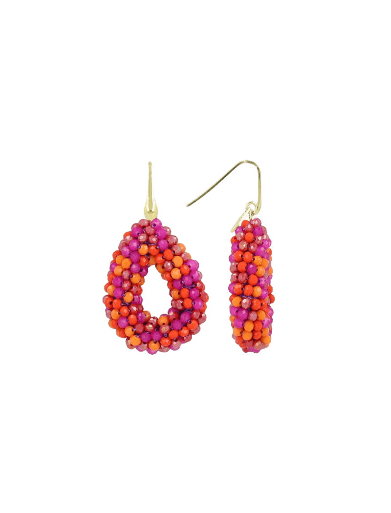 LOTT.gioielli Ohrringe Berry Drop, Fuchsia/Purple Mix, S, vergoldet