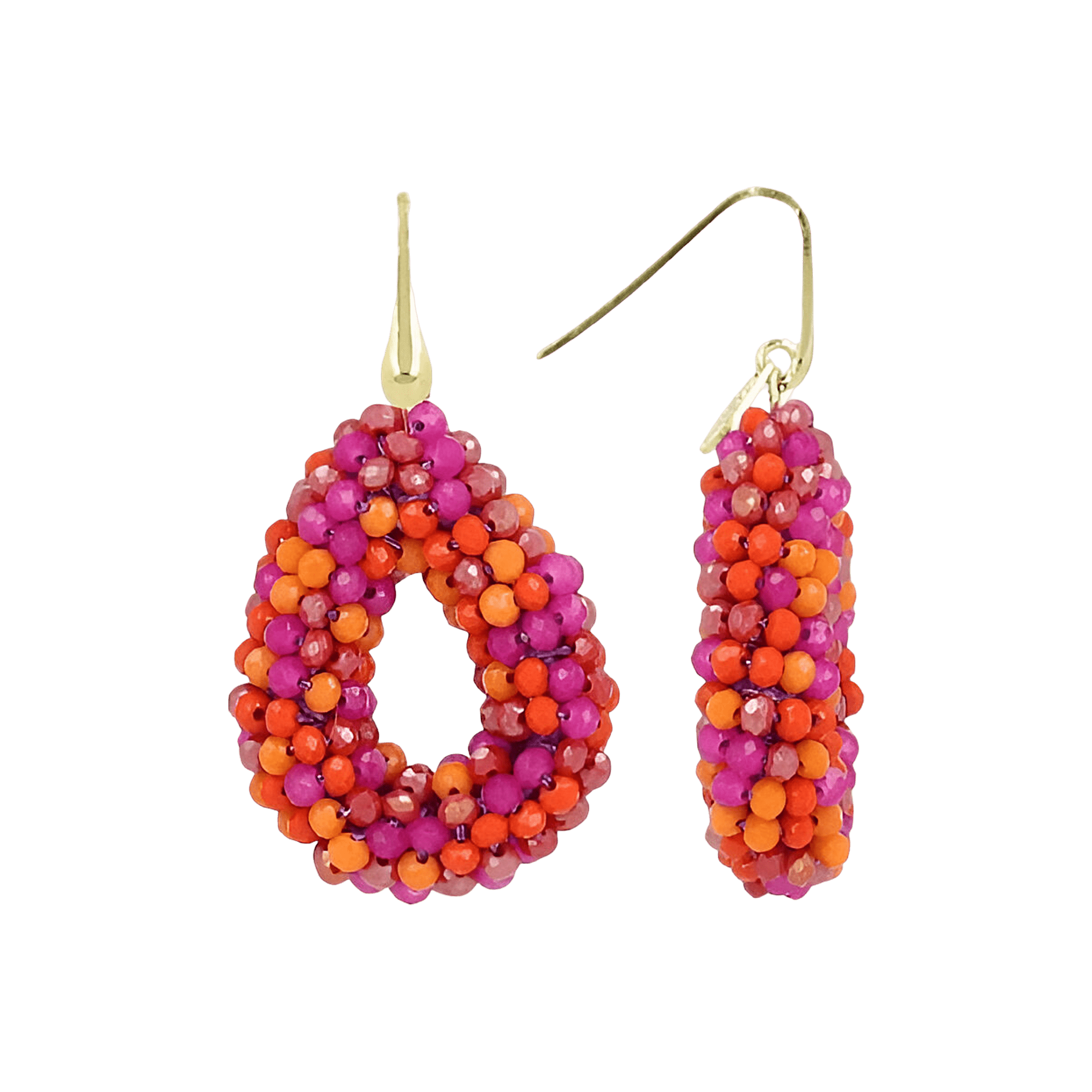 LOTT.gioielli Ohrringe Berry Drop, Fuchsia/Purple Mix, S, vergoldet