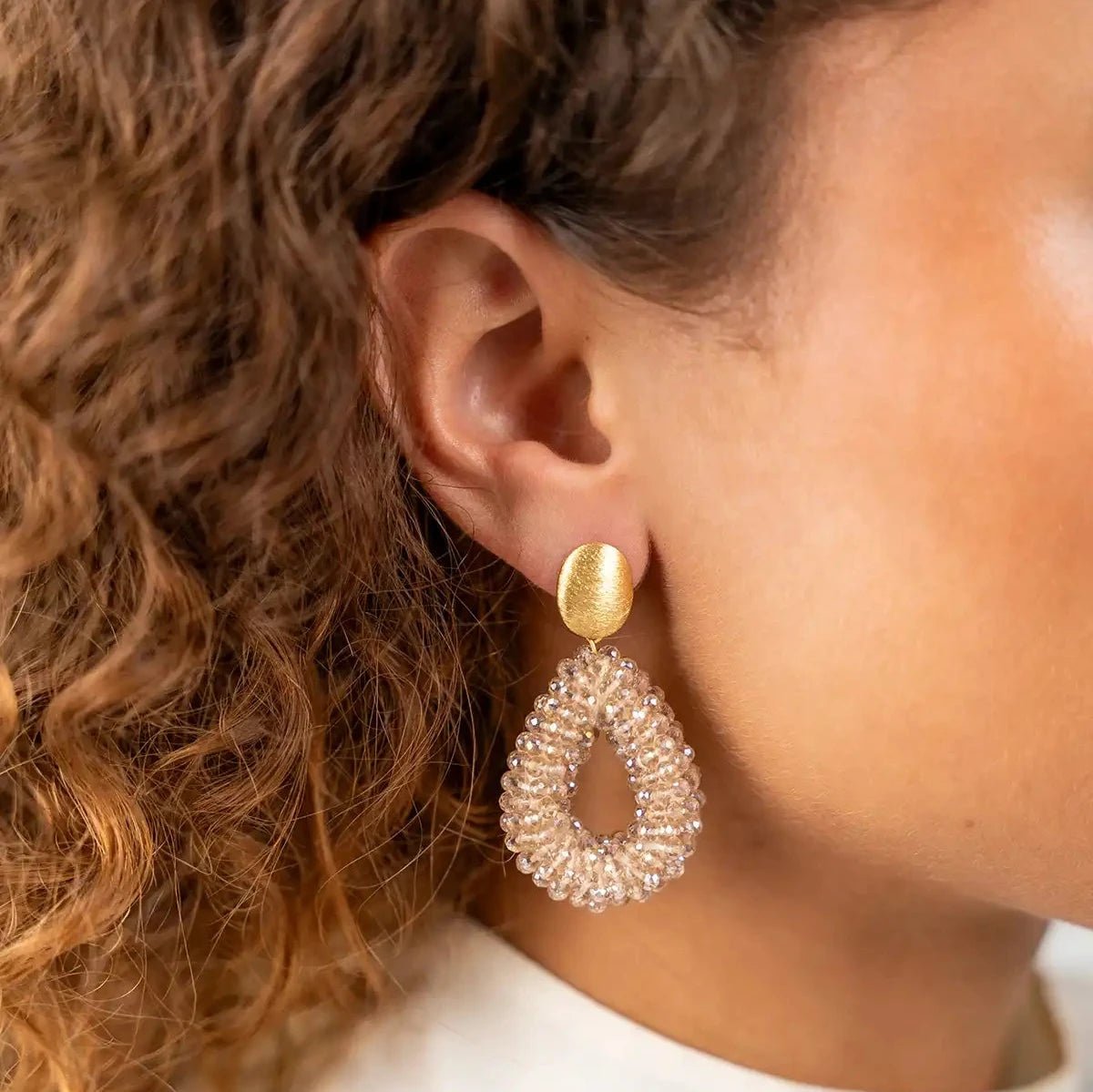 LOTT.gioielli Ohrringe Berry Drop, soft champagne, S, vergoldet