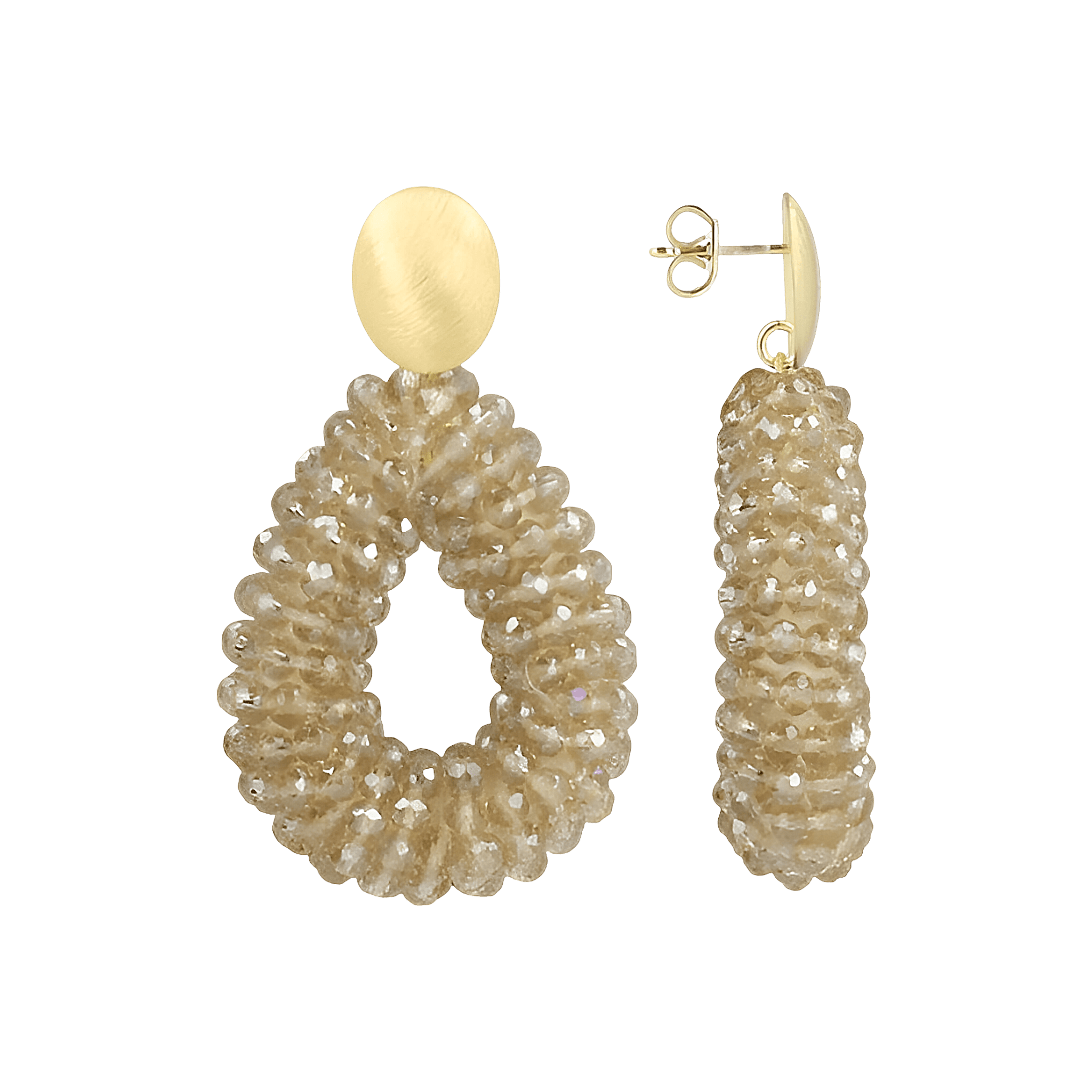 LOTT.gioielli Ohrringe Berry Drop, soft champagne, S, vergoldet