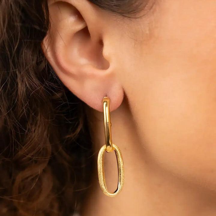 LOTT.gioielli Ohrringe Classic Double Link, vergoldet