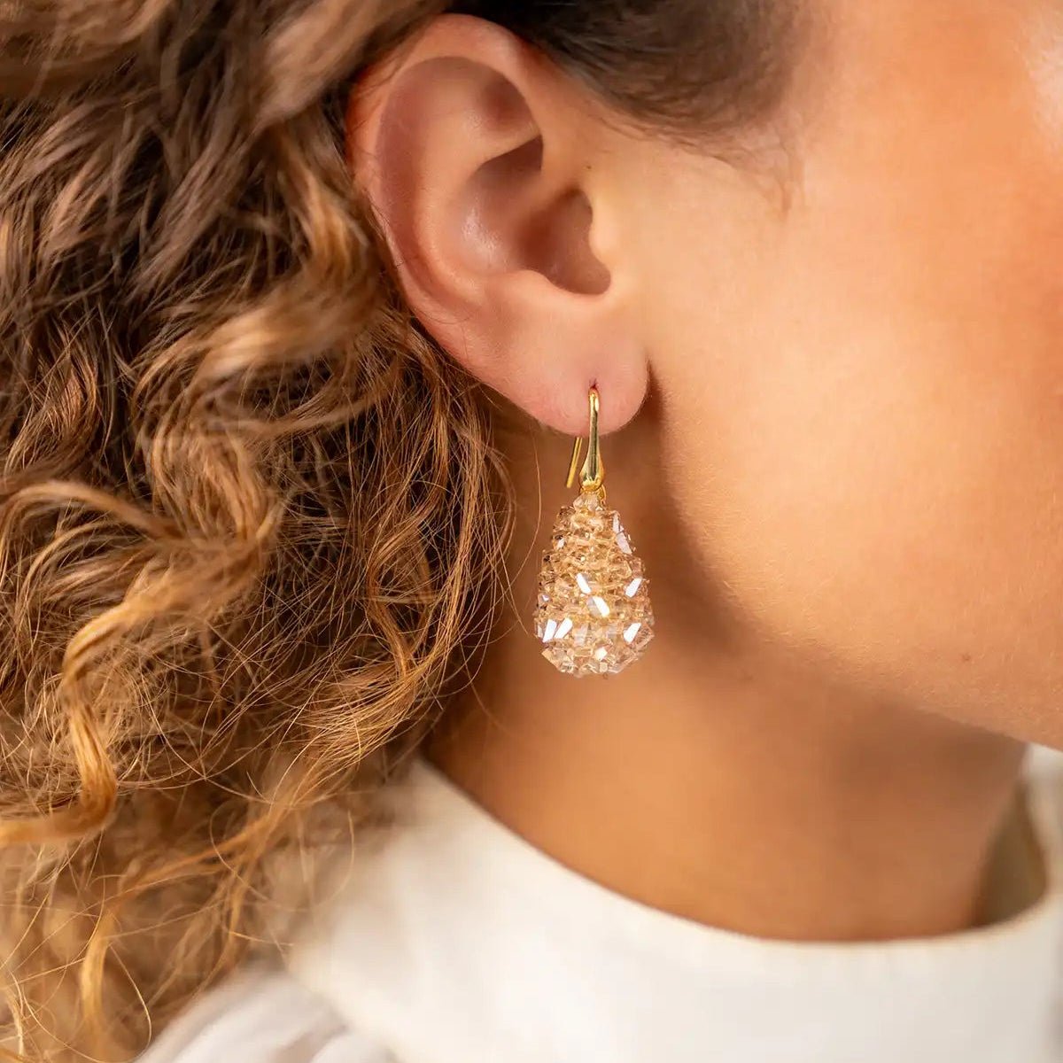 LOTT.gioielli Ohrringe Cone Raw, XS, champagne, vergoldet