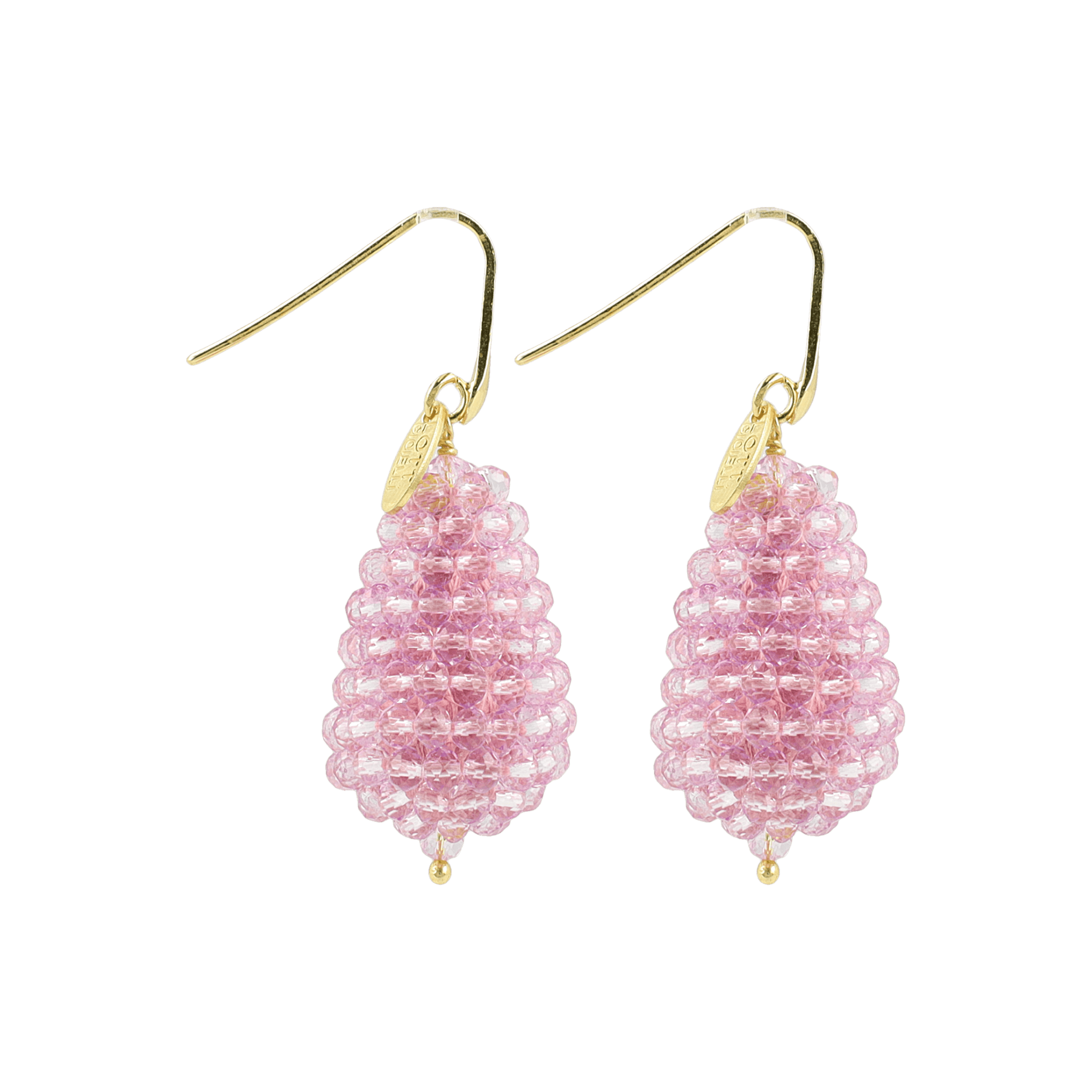 LOTT.gioielli Ohrringe Cone, S, Bubble Pink, vergoldet