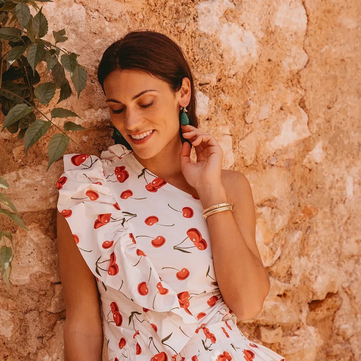 LOTT.gioielli Ohrringe Cone S, light ocean, vergoldet