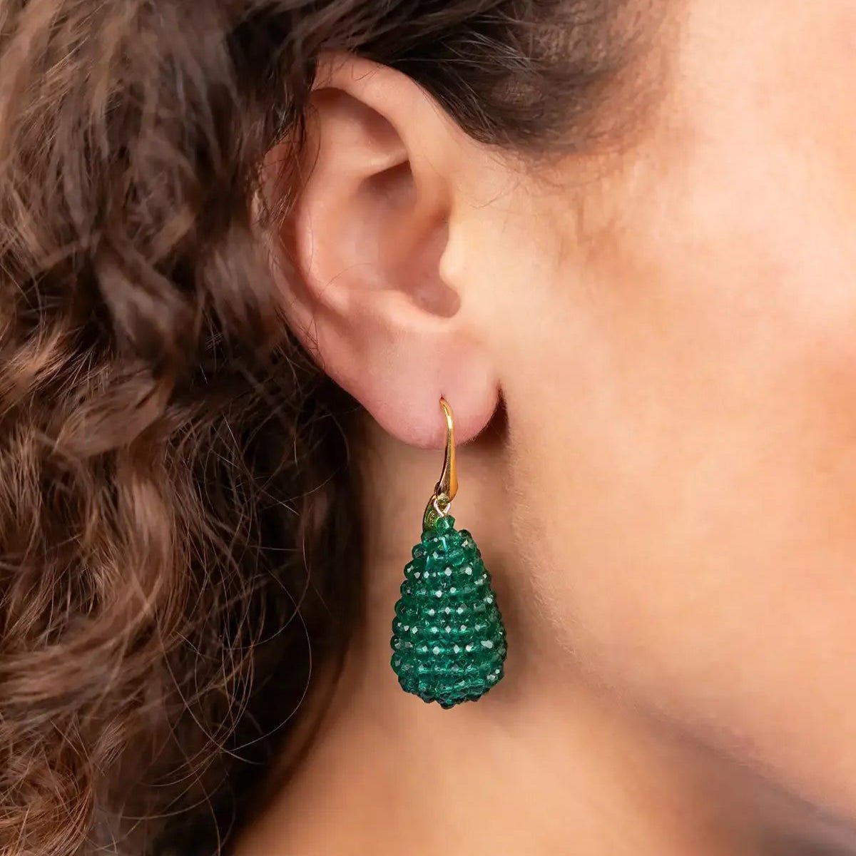 LOTT.gioielli Ohrringe Cone S, light ocean, vergoldet