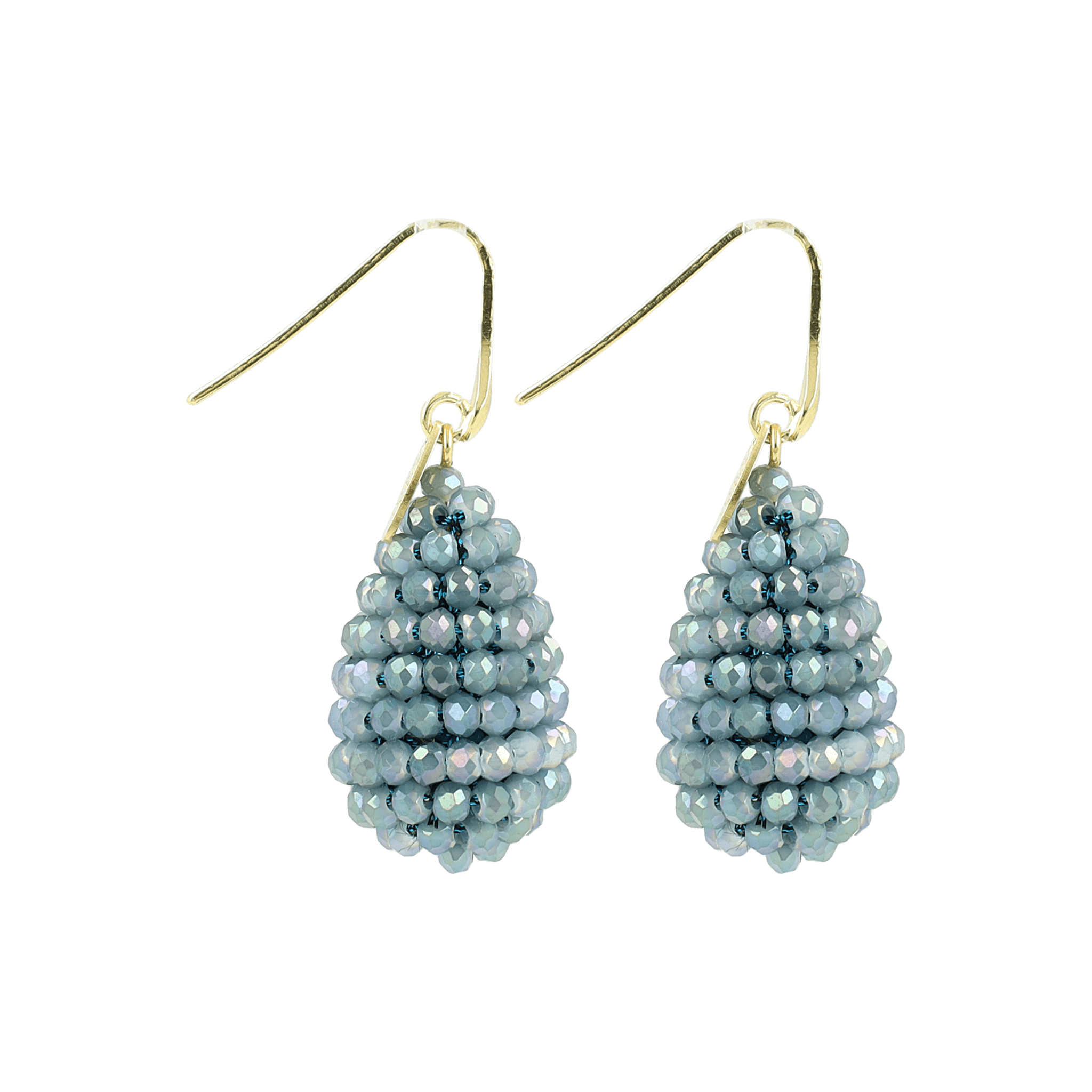 LOTT.gioielli Ohrringe Cone, S, Teal Blue, vergoldet