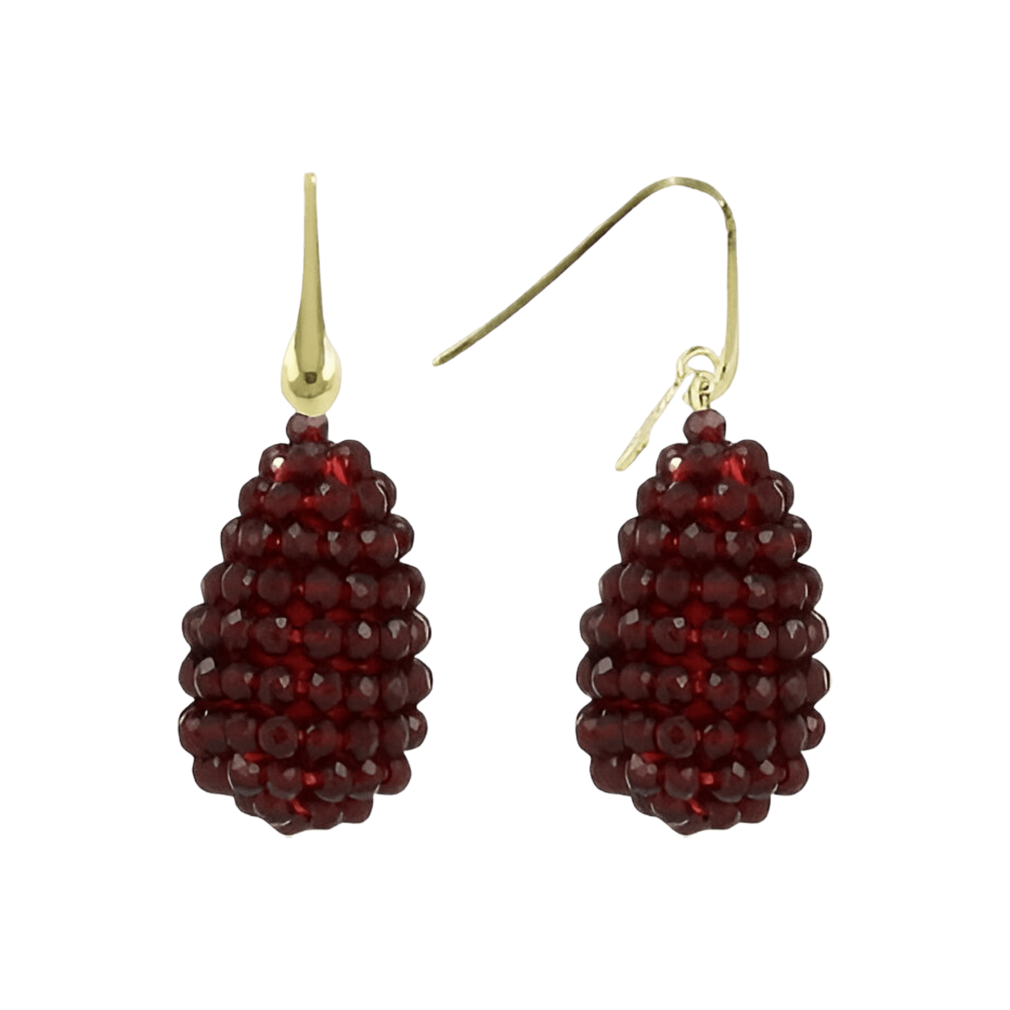 LOTT.gioielli Ohrringe Cone XS, bordeaux, vergoldet