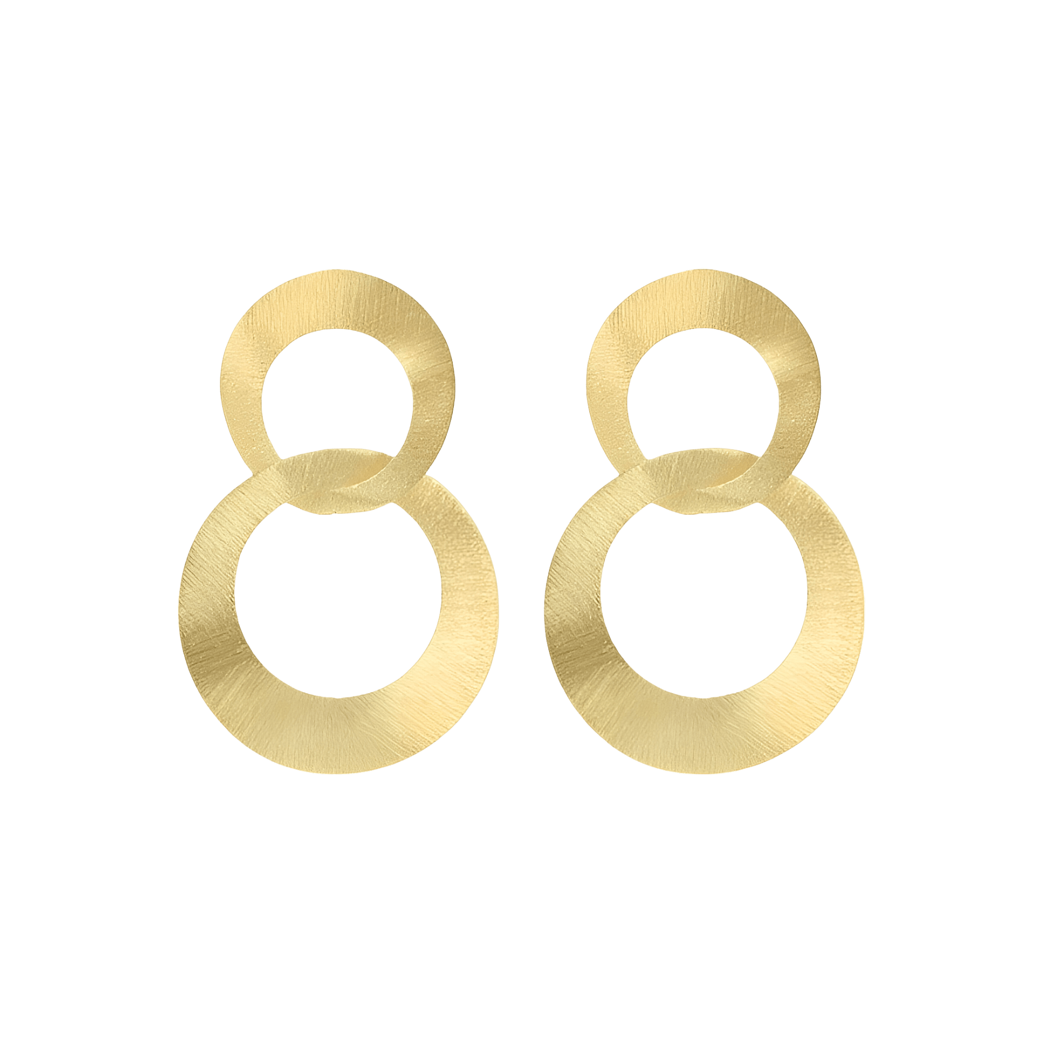 LOTT.gioielli Ohrringe Double Charm Satin, L, vergoldet