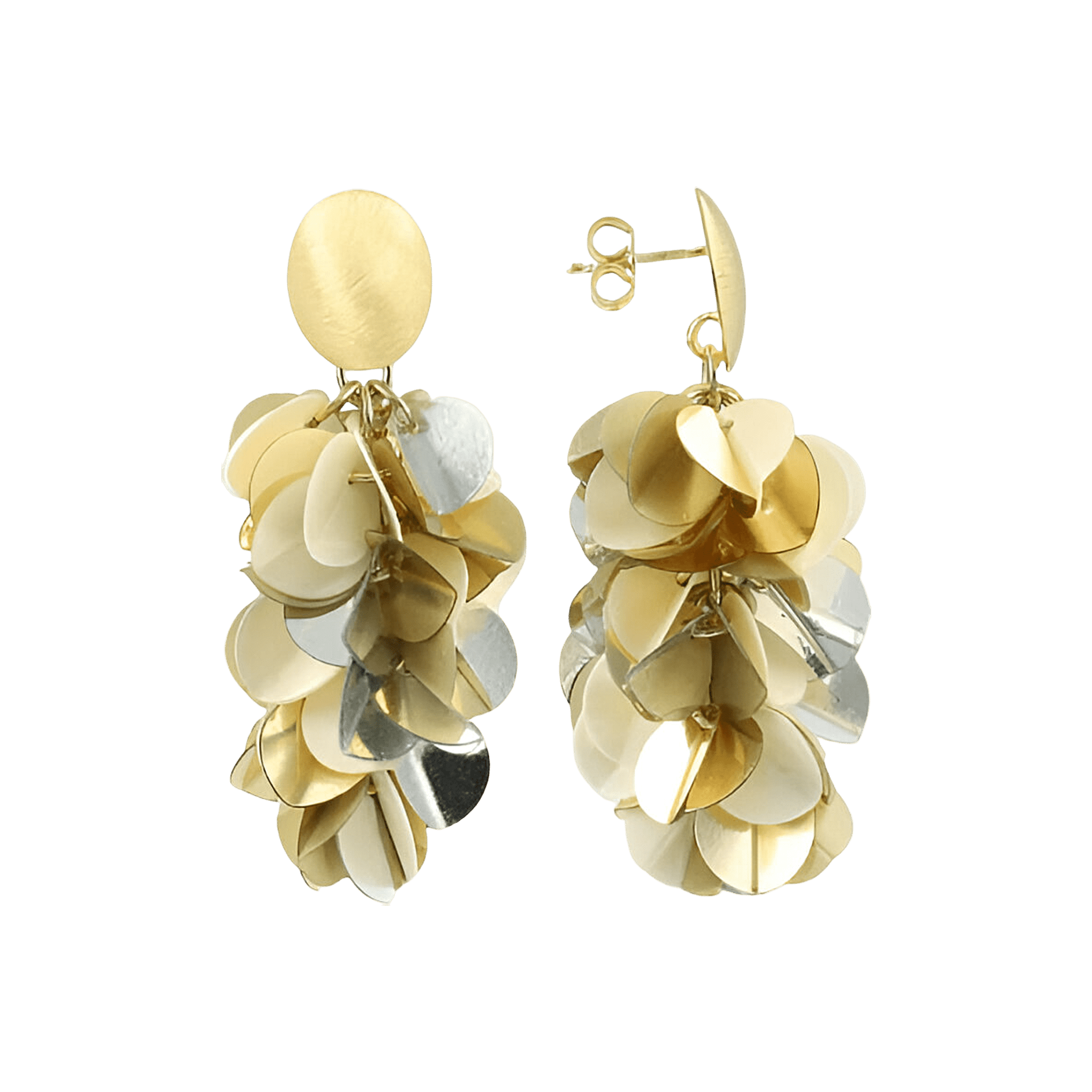 LOTT.gioielli Ohrringe Sequin Snake, silver/gold, M, vergoldet