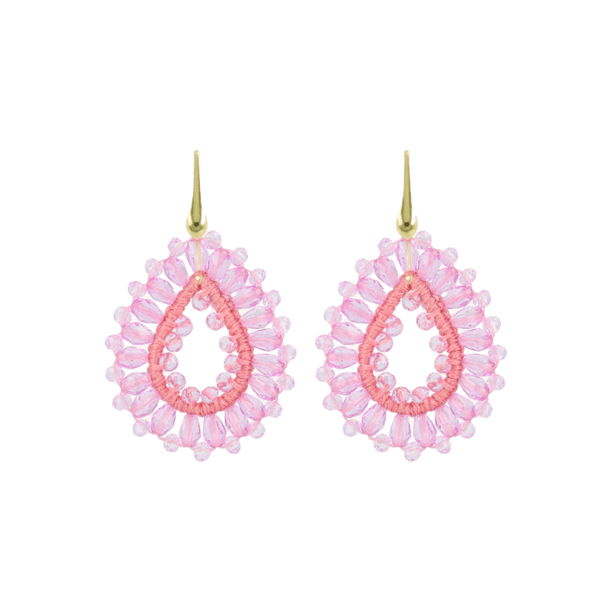 LOTT.gioielli Ohrringe Silk Drop, Bubble Pink, S, vergoldet