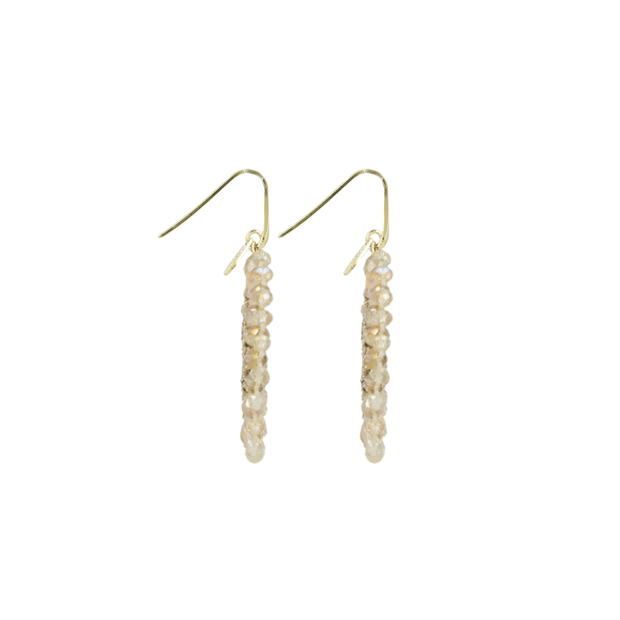 LOTT.gioielli Ohrringe Silk Drop, champagne, S, Haken, vergoldet