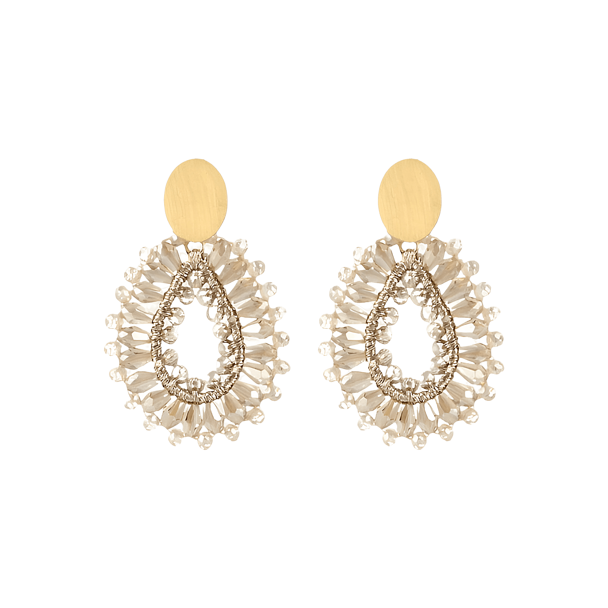 LOTT.gioielli Ohrringe Silk Drop, champagne, S, vergoldet