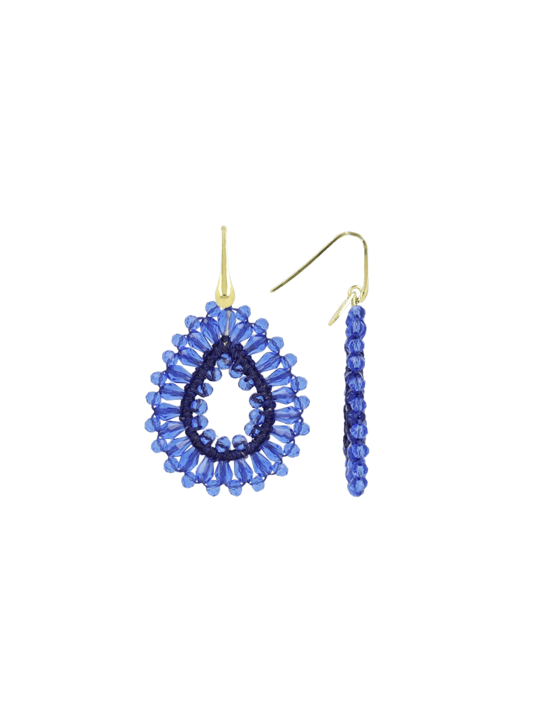 LOTT.gioielli Ohrringe Silk Drop, dark ocean, S, vergoldet