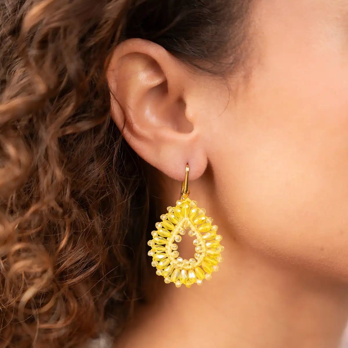 LOTT.gioielli Ohrringe Silk Drop, light yellow, S, vergoldet