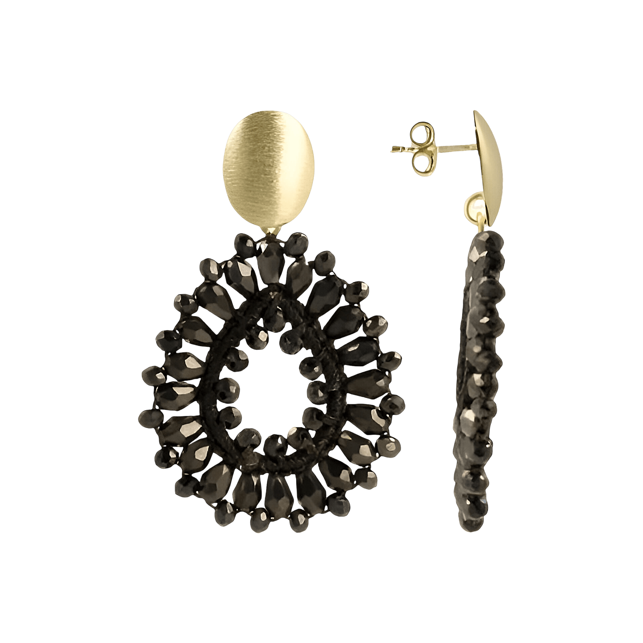 LOTT.gioielli Ohrringe Silk Drop, metallic brown, S, vergoldet